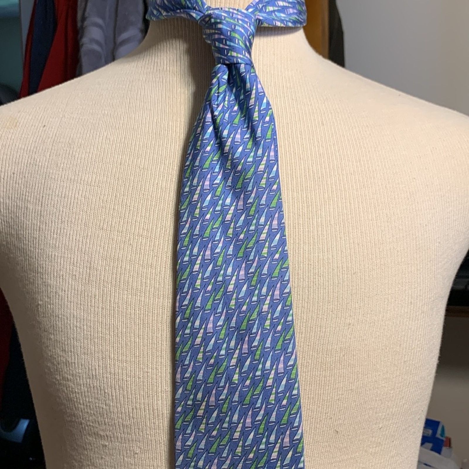 Salvatore Ferragamo Salvatore Ferragamo Italy Italian silk tie sailboats motif Size ONE SIZE - 4 Thumbnail