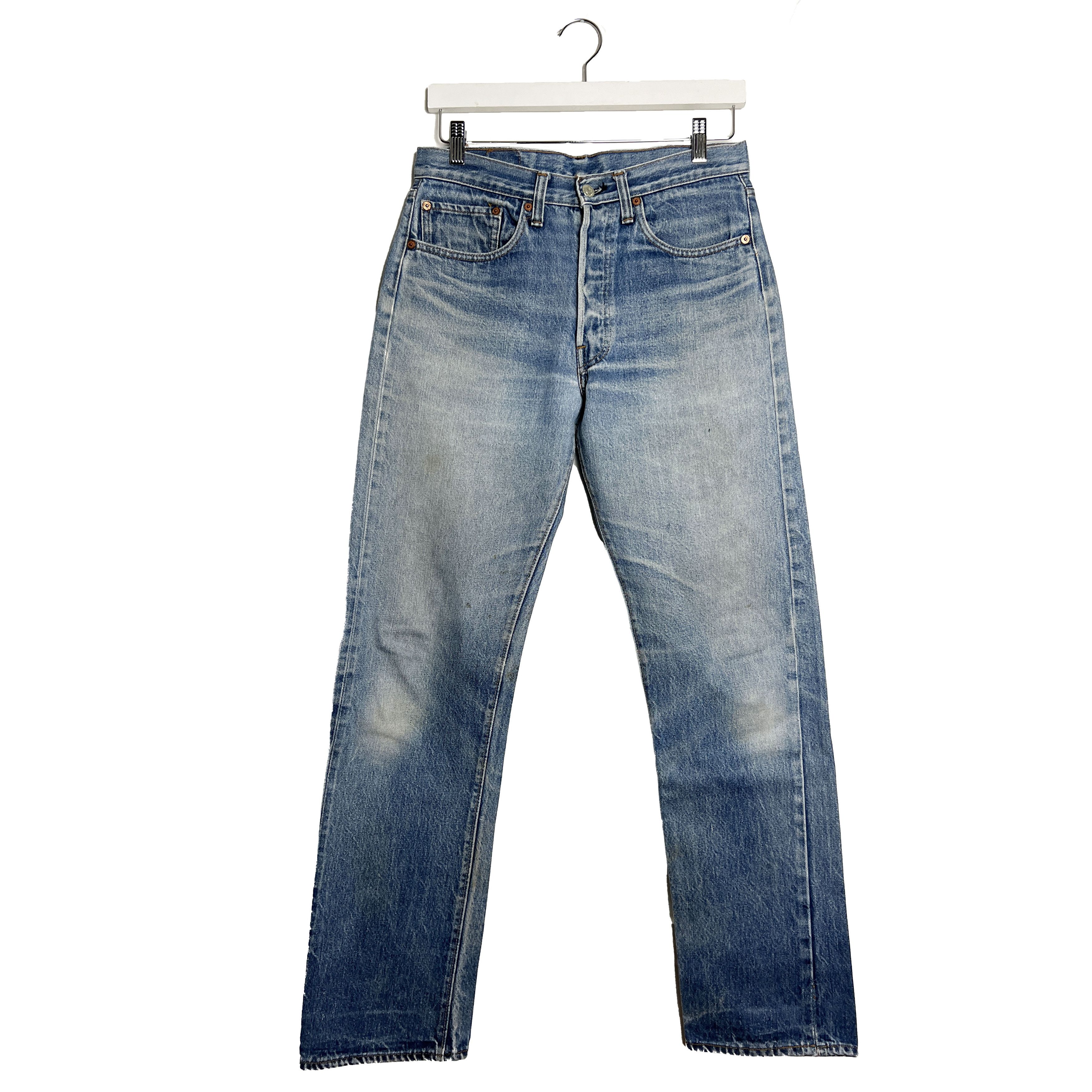 Levi's 1970s Levi's 501 Distressed Redline Selvedge #6 Rivet Jeans Size US 30 / EU 46 - 1 Thumbnail