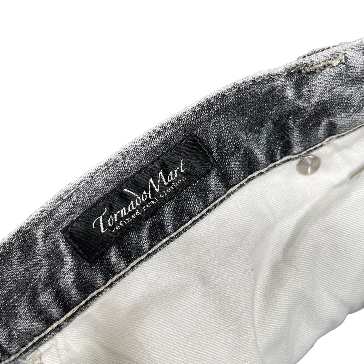 If Six Was Nine Tornado Mart Charcoal Washed Flare Grunge Jeans Size US 30 / EU 46 - 10 Thumbnail