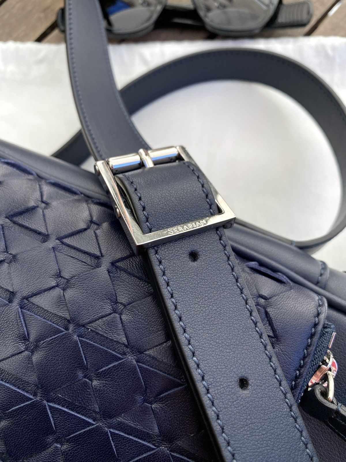 Designer × Serapian Milano Serapian Milano Messenger in Mosaico Weawing Leather Bag Size ONE SIZE - 17 Thumbnail