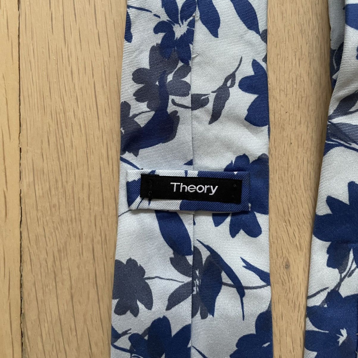 Theory Blue Flower Thoery Tie Size ONE SIZE - 2 Thumbnail