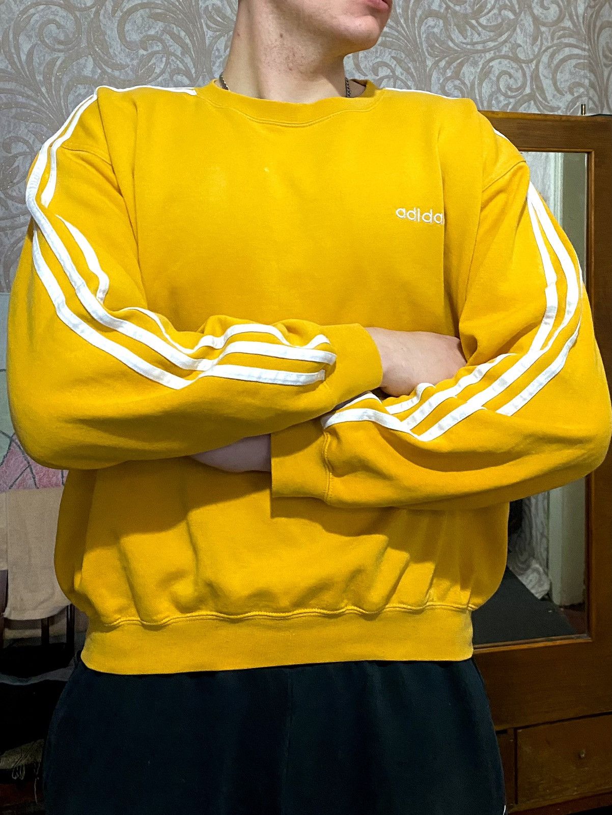 Adidas Adidas 2000 yellow vintage sweatshirt crewneck Grailed