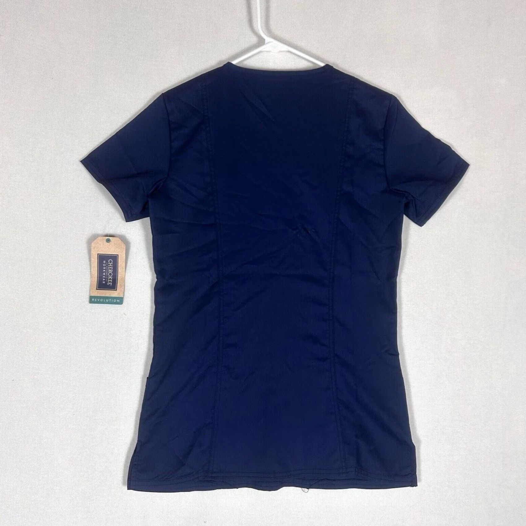 Cherokee VINTAGE Cherokee Scrub Top NEW Modern Classic Womenns 2XS Blue Pockets Flawed Medical Polyester/Rayon Blend Womens Size XXS / US 00 / IT 34 - 7 Thumbnail