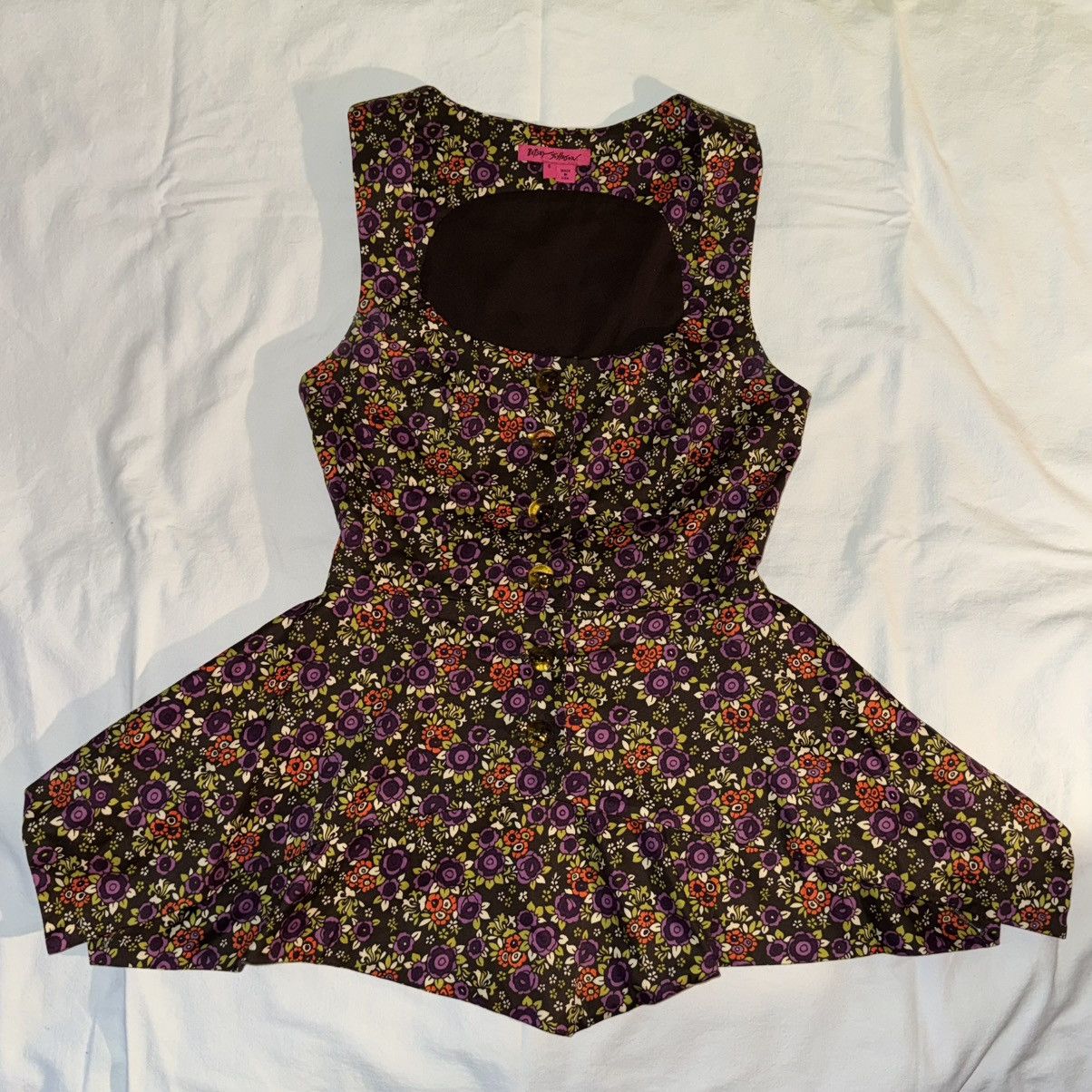 Betsey Johnson Vintage Betsey Johnson Floral Bustle Corset Top Size M / US 6-8 / IT 42-44 - 1 Thumbnail