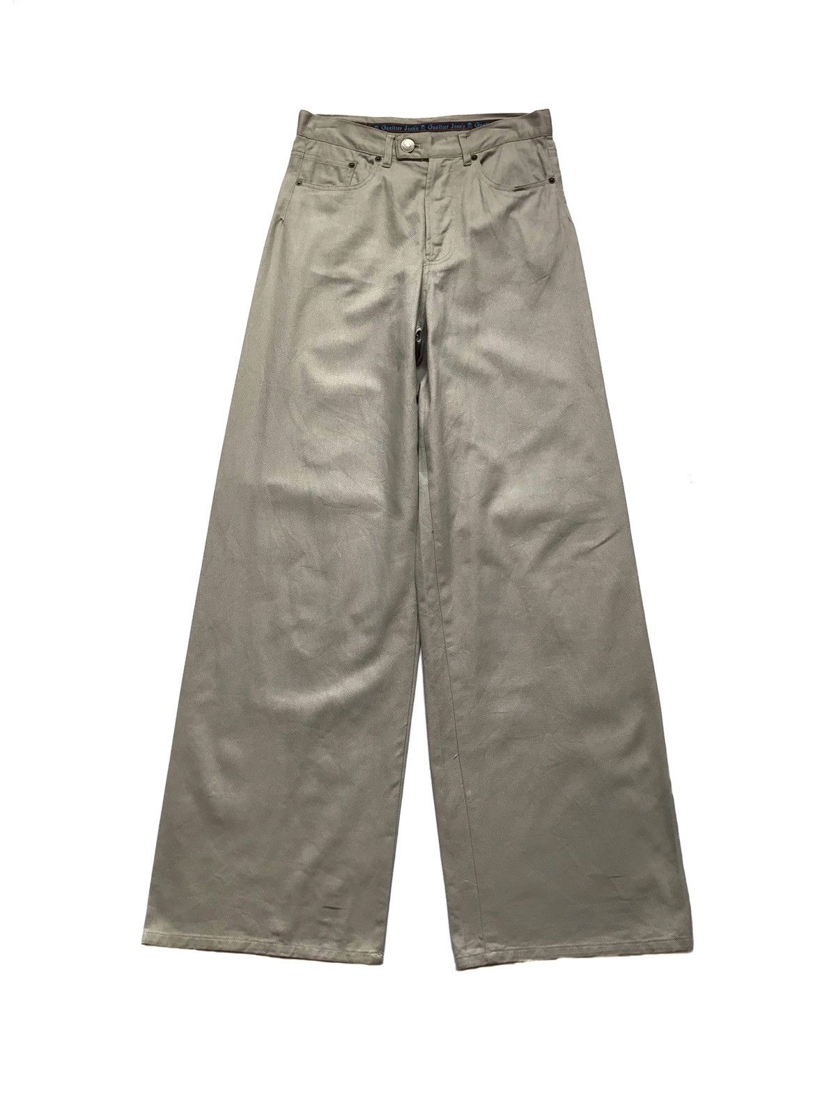 image of Gaultier Homme Objet x Jean Paul Gaultier Baggy Trouser Pants in Silver, Men's (Size 30)