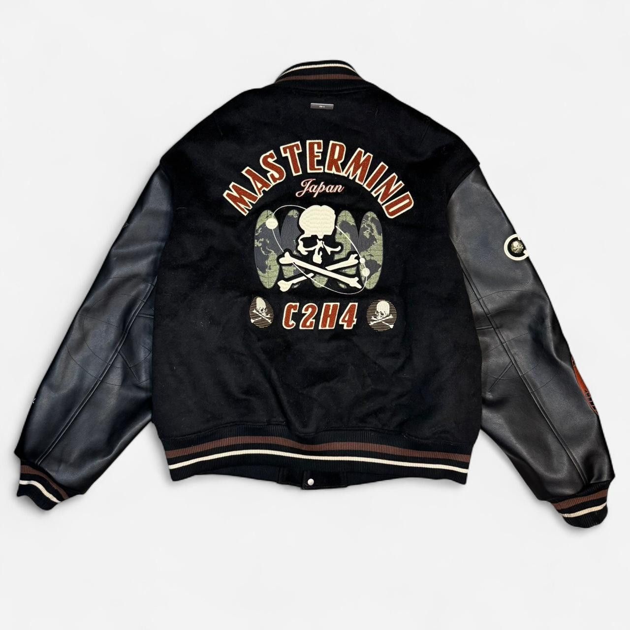 C2H4 × Mastermind Japan C2H4 x Mastermind JAPAN Vol.3 Curvilinear Varsity Jacket Size US XL / EU 56 / 4 - 2 Thumbnail