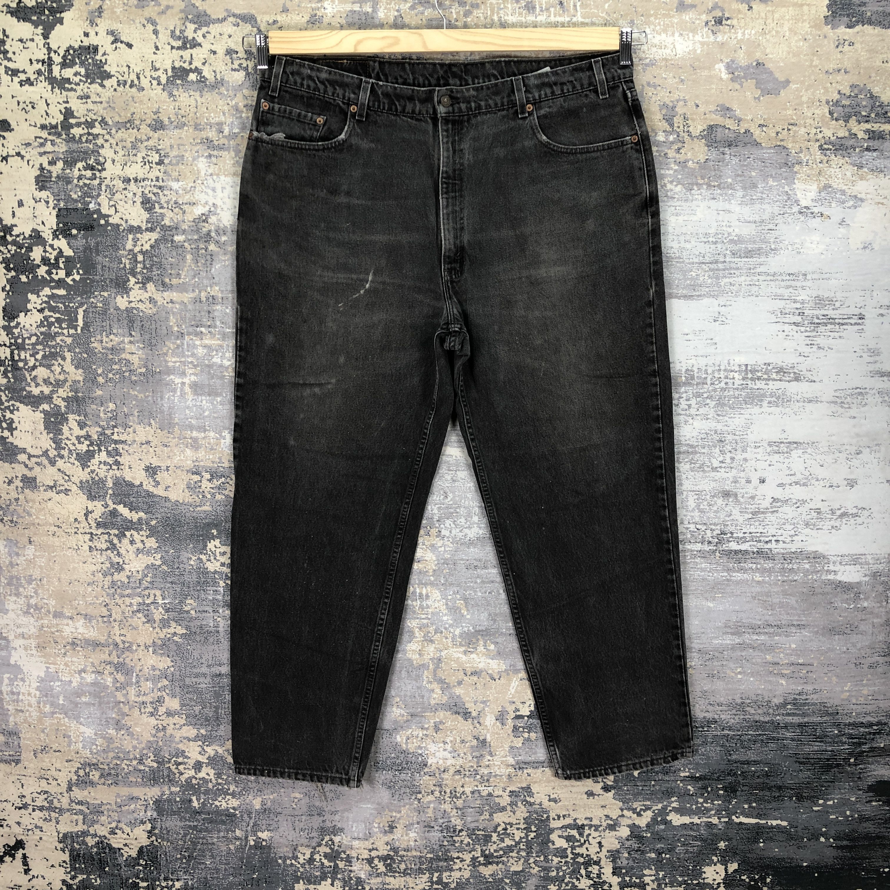 Levi's Vintage 90s Levis Stonewash Black Jeans Levi's Faded Denim Size US 42 / EU 58 - 1 Thumbnail