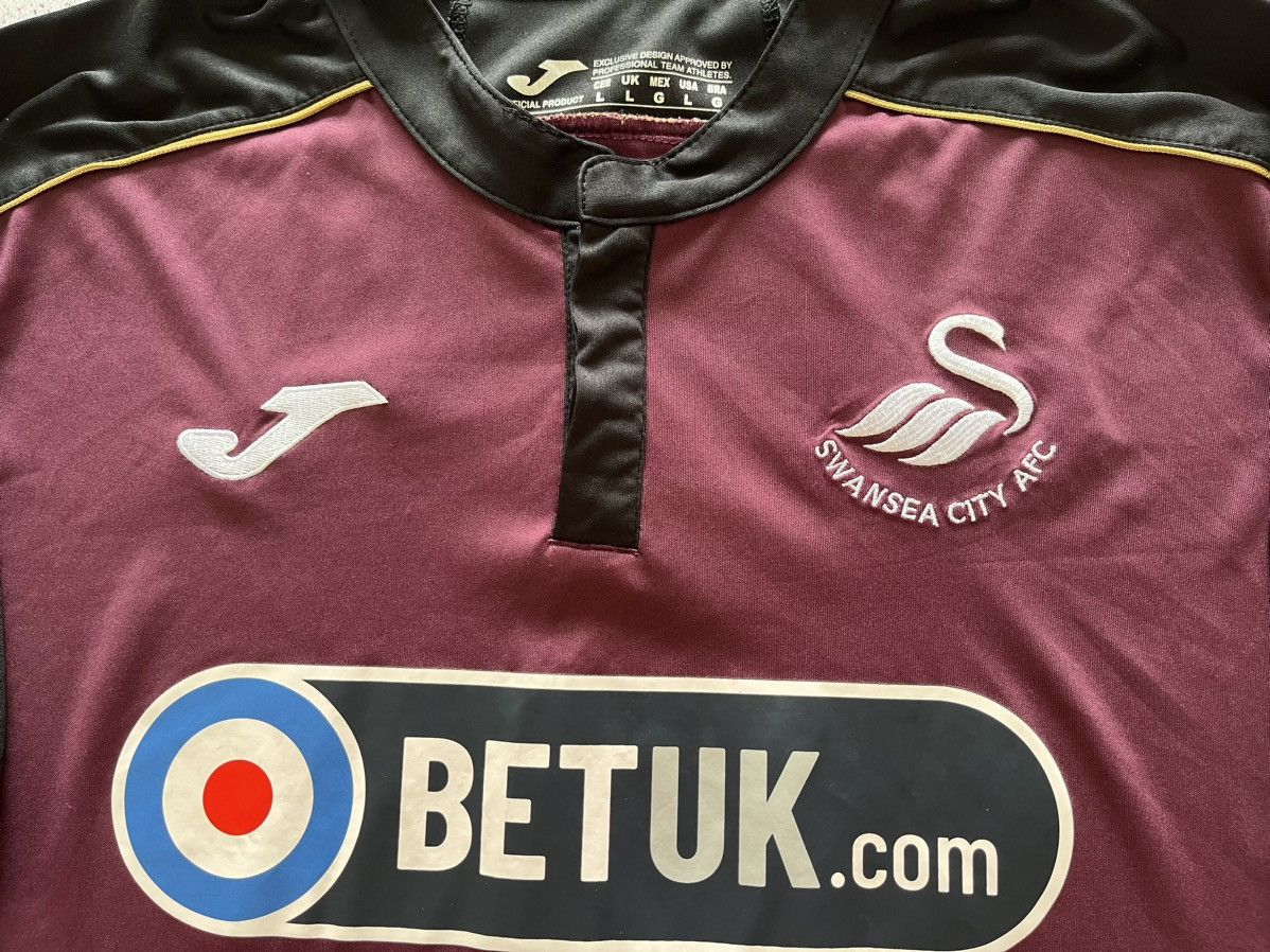 Joma SWANSEA CITY FC 2018/2019 AWAY SOCCER JERSEY FOOTBALL JOMA Size US L / EU 52-54 / 3 - 5 Thumbnail