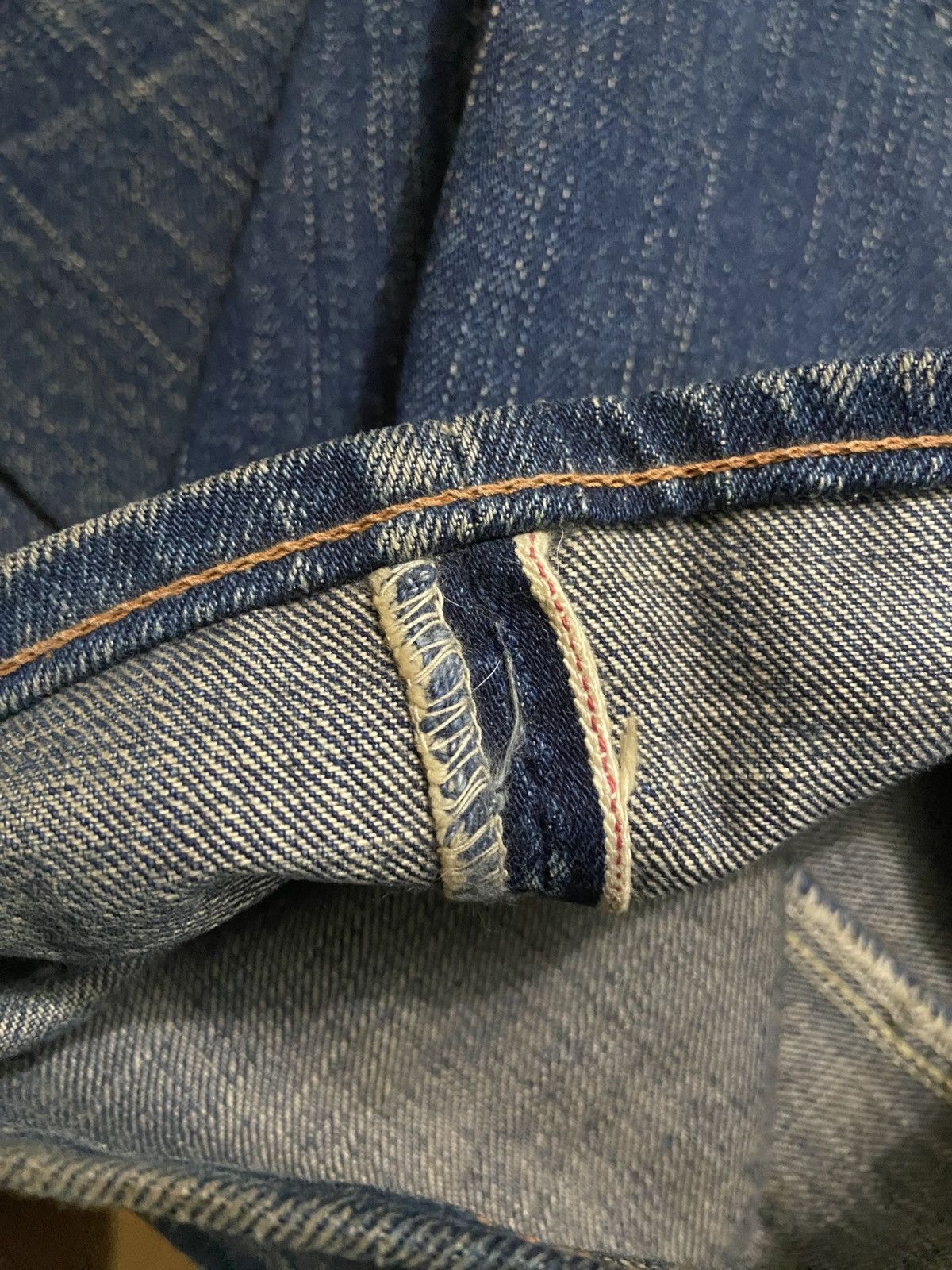Eternal Vintage Eternal 811 Red Line Selvedge Heavy Distressed Big E Size US 36 / EU 52 - 16 Thumbnail