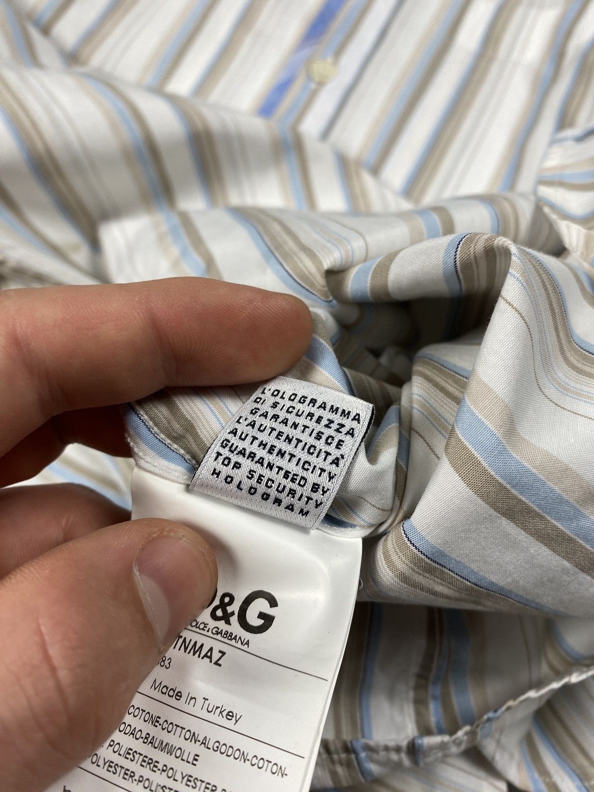 Dolce & Gabbana × Vintage Vintage Dolce & Gabbana D&G Striped Shirt Size L Size US L / EU 52-54 / 3 - 7 Thumbnail