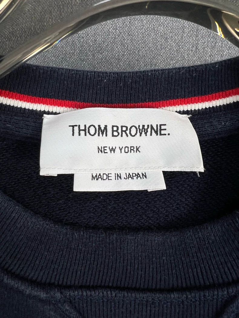 Thom Browne Thom Browne Dark blue long sleeve hoodie Size US L / EU 52-54 / 3 - 4 Thumbnail