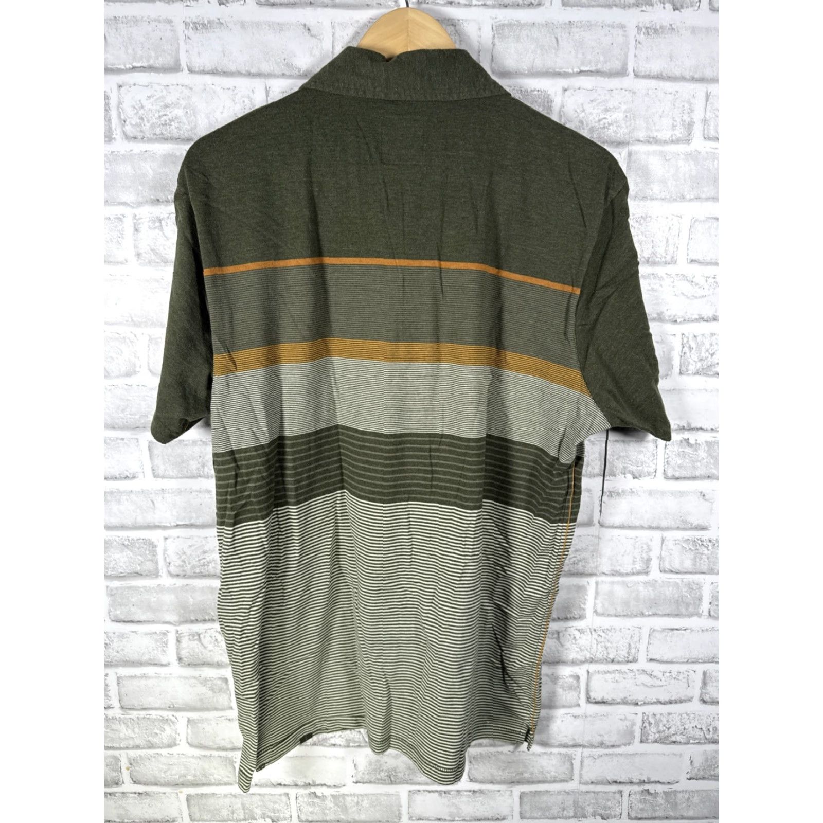 Prana PRANA Striped Green Polo Mens L Size US L / EU 52-54 / 3 - 7 Thumbnail