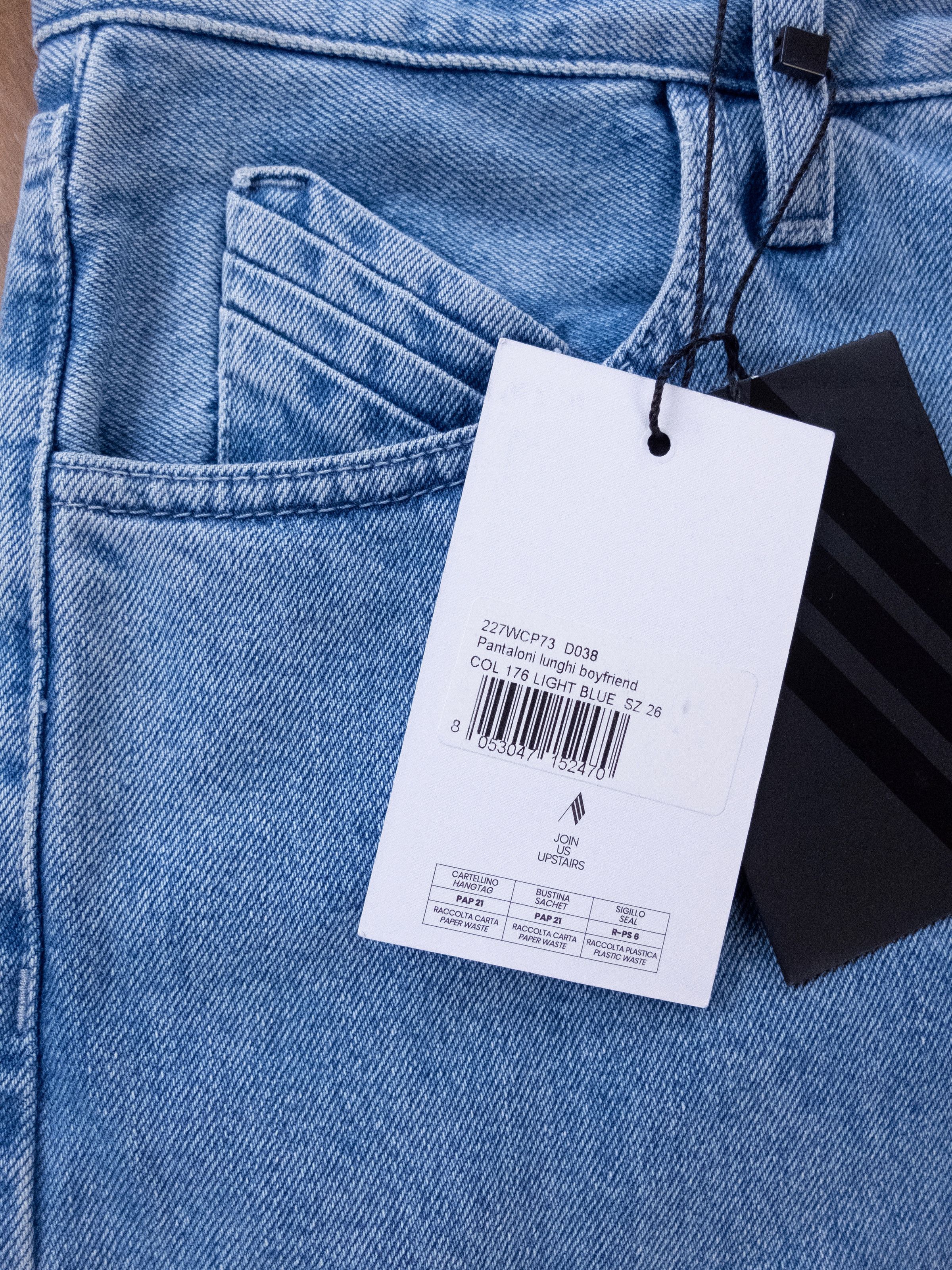 The Attico THE ATTICO light blue boyfriend jeans 26 authentic NWT Size 26" / US 2 / IT 38 - 6 Thumbnail