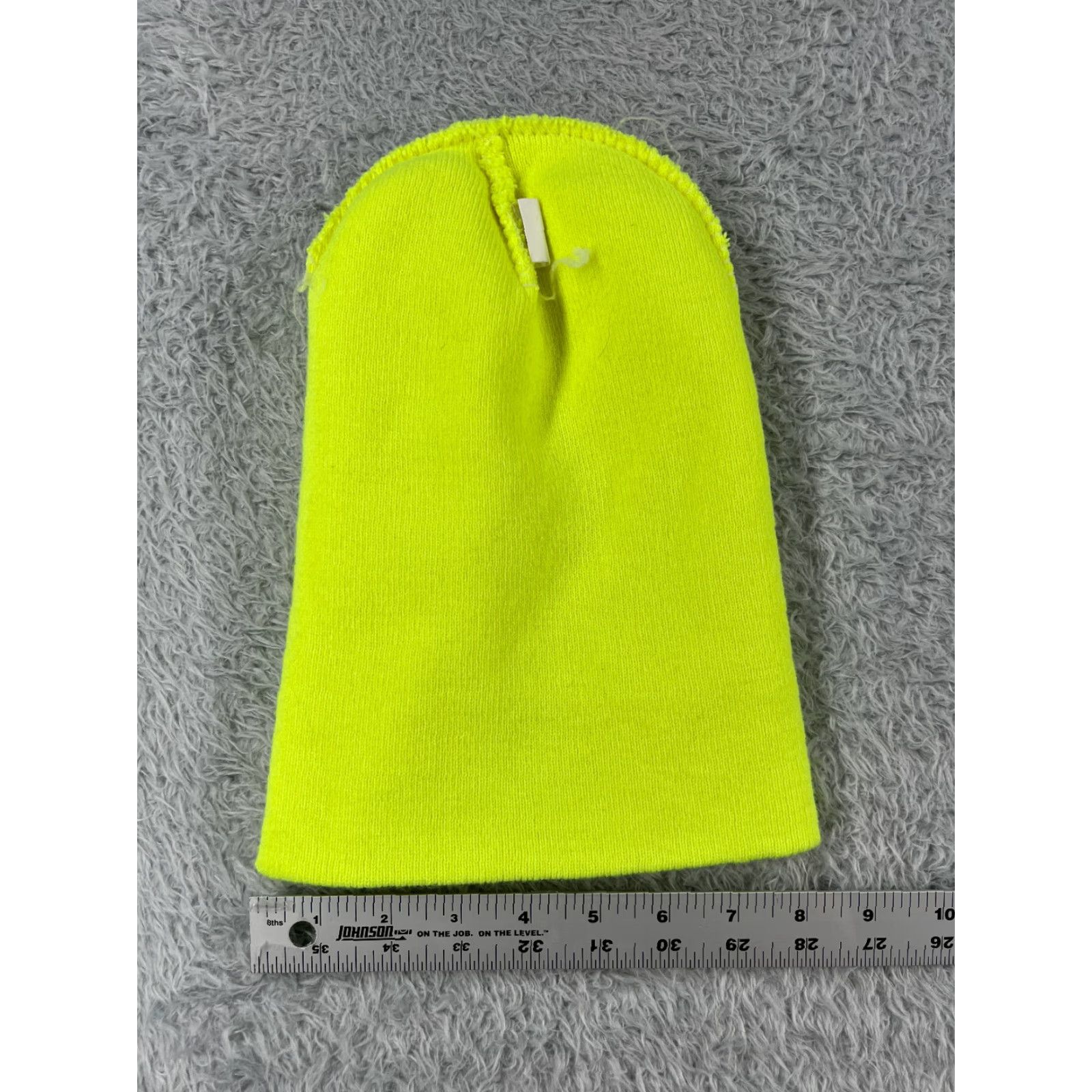 Vintage Beanie Toque Adult One Size Neon Yellow Knit Acrylic Poly LED Holder Camp Hike Mens Size ONE SIZE - 6 Thumbnail