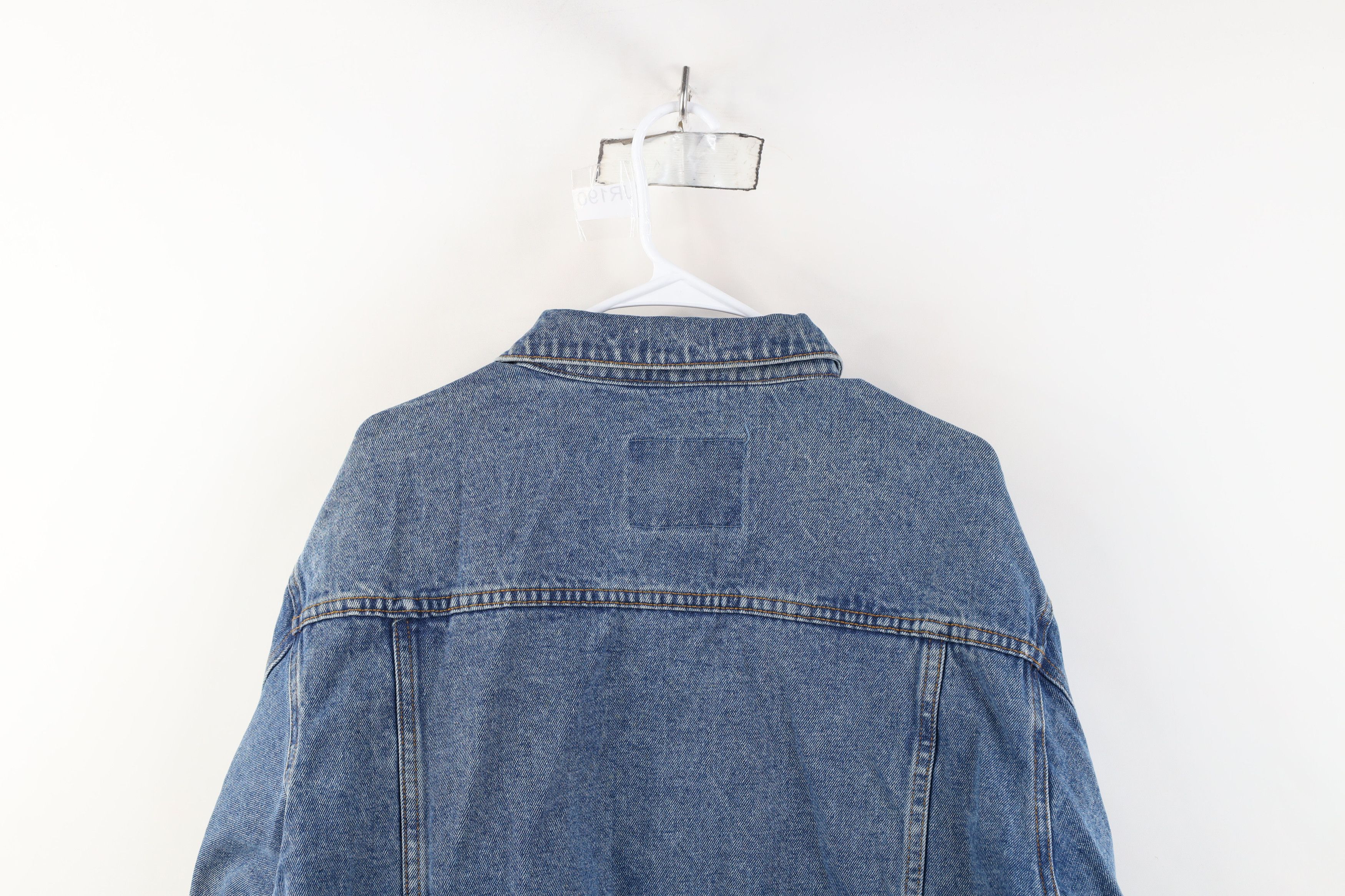 Vintage Vintage 90s Streetwear Denim Jean Trucker Jacket Blue Size US L / EU 52-54 / 3 - 14 Thumbnail