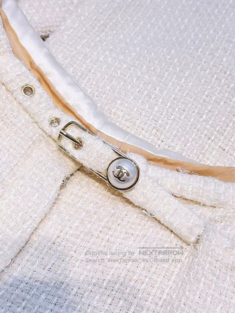 Chanel Chanel White braided wide-leg trousers Size 24" / US 00 / IT 34 - 3 Thumbnail