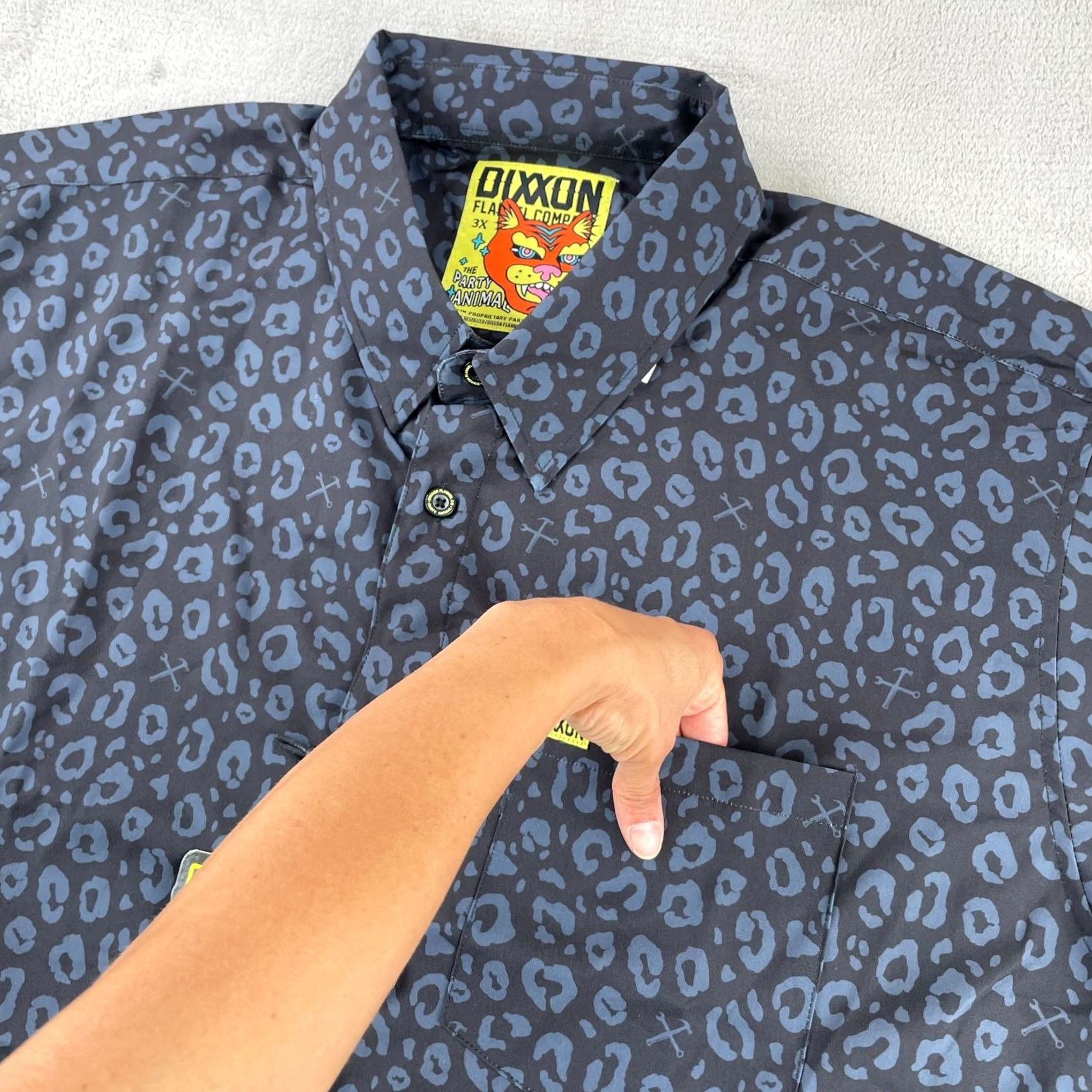 Vintage DIXXON Shirt Men 3X The Party Animal Short Sleeve Button-Up Black 3X Mens Party Animal Shirt Dollar Not Available Size US XXL / EU 58 / 5 - 6 Thumbnail