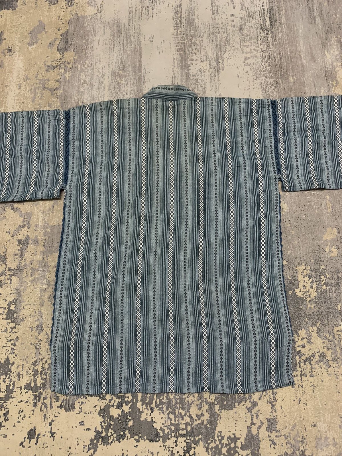 Vintage Japanese Kimono Vertical Stripe Design