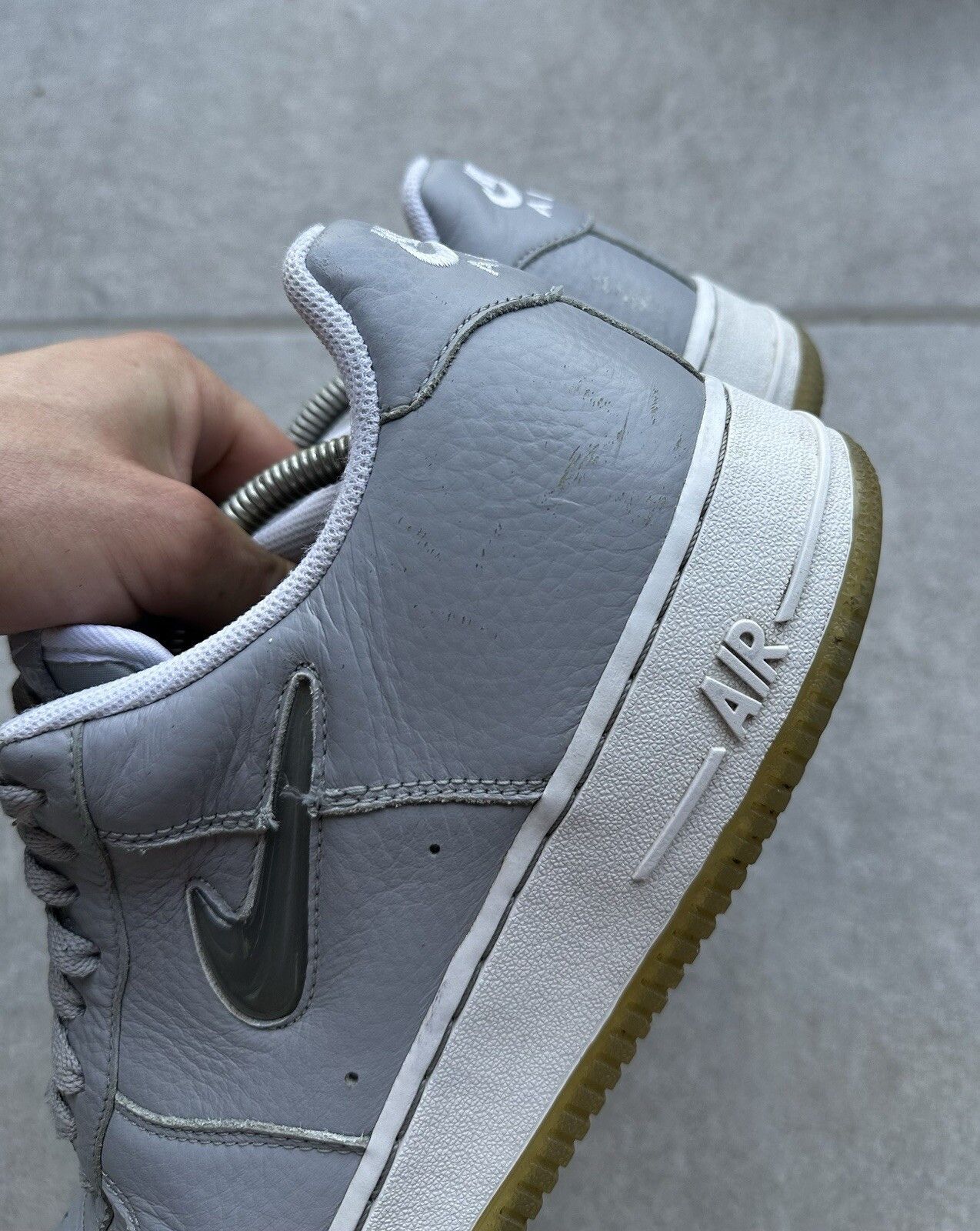Nike Men's Nike Air Force 1 Wolf Grey 2012 Size US- 11 Size US 11 / EU 44 - 9 Thumbnail