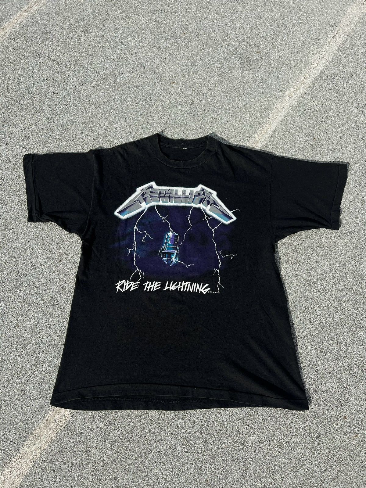 Band Tees × Metallica × Vintage Metallica Ride The Lightning 1989 vintage t-shirt Size US L / EU 52-54 / 3 - 3 Thumbnail