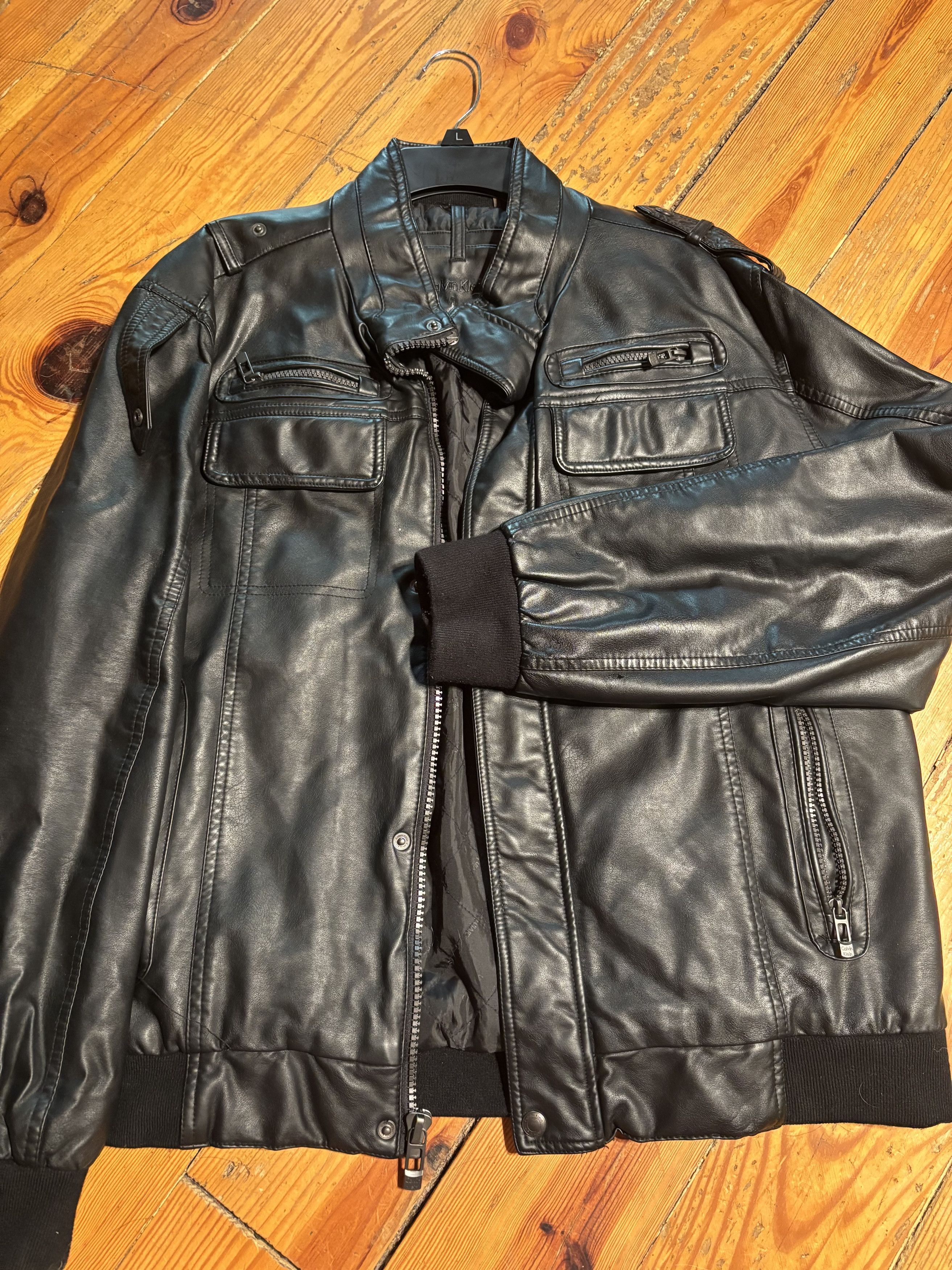 Calvin Klein Calvin Klein Leather Jacket Size US L / EU 52-54 / 3 - 1 Thumbnail