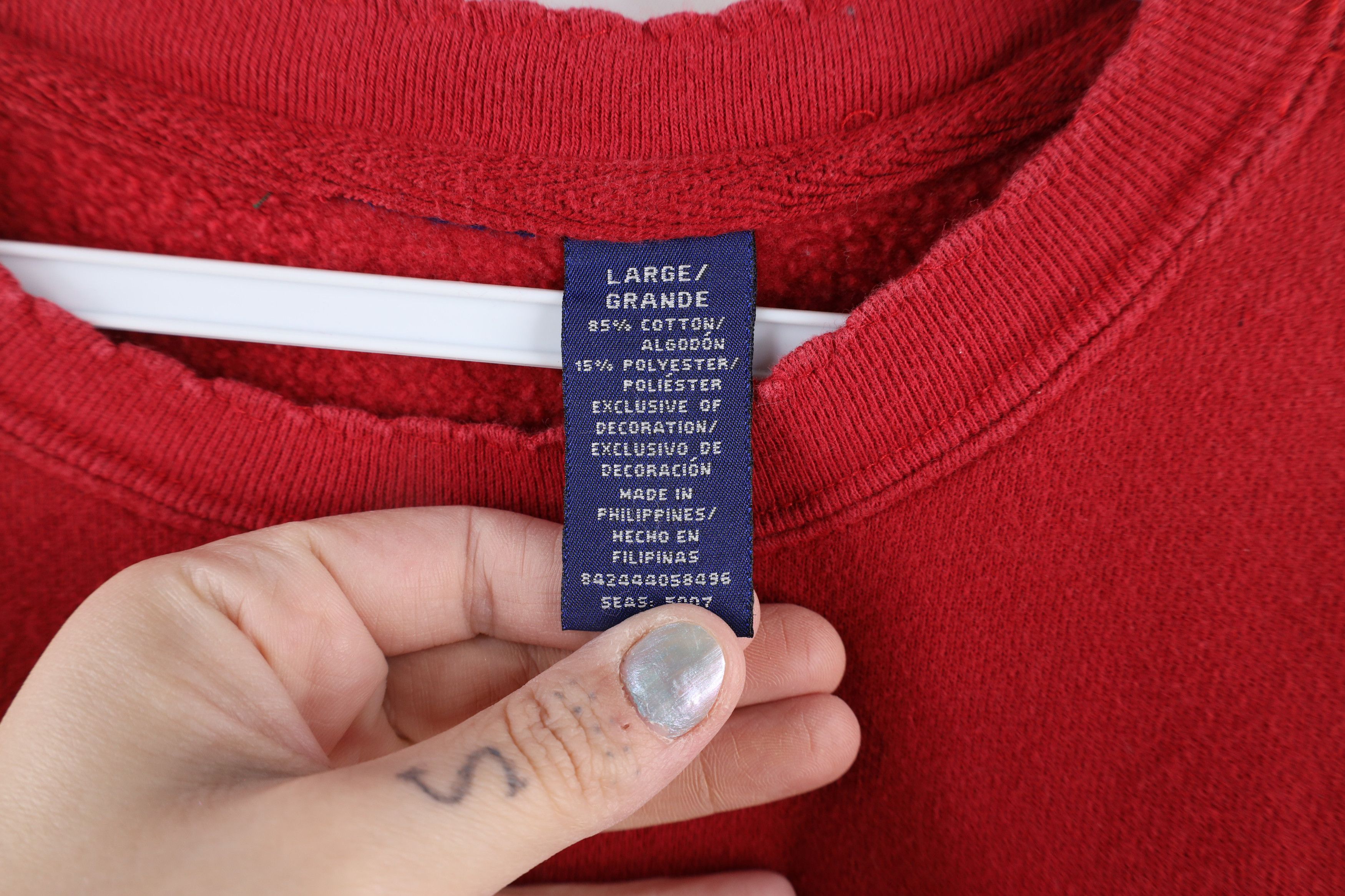 Vintage Vintage 90s Streetwear Grandma Cat Kitten Sweatshirt Red Size L / US 10 / IT 46 - 5 Thumbnail