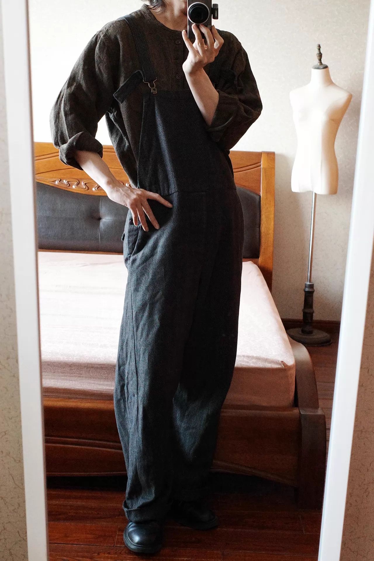 Garment Reproduction of Workers GRoW 00s Thick Cotton Herringbone Overalls Size US 32 / EU 48 - 8 Thumbnail