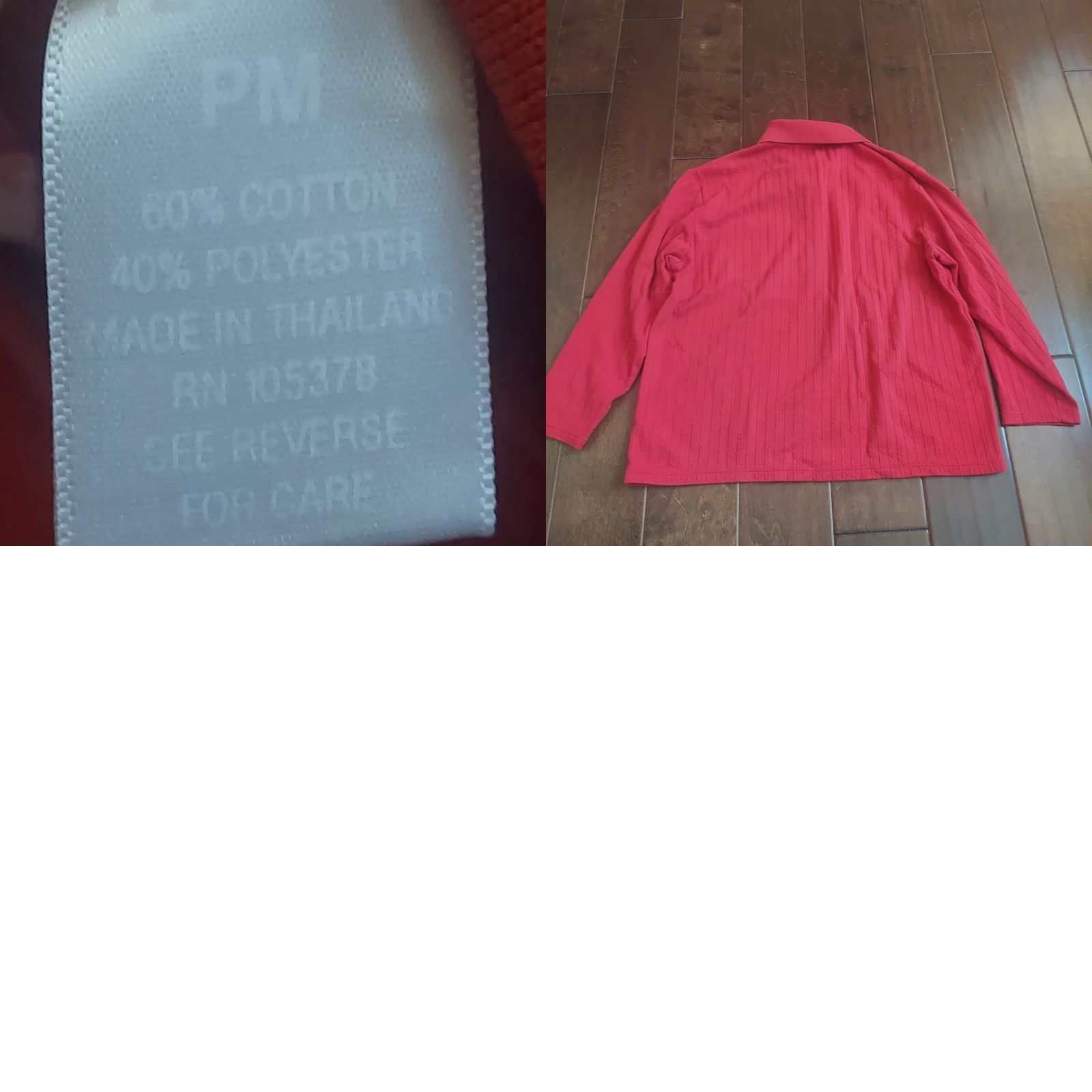 Vintage Together Classics Men’s Red Button Long Sleeve Polo Shirt PM Petite Size Size US M / EU 48-50 / 2 - 10 Thumbnail