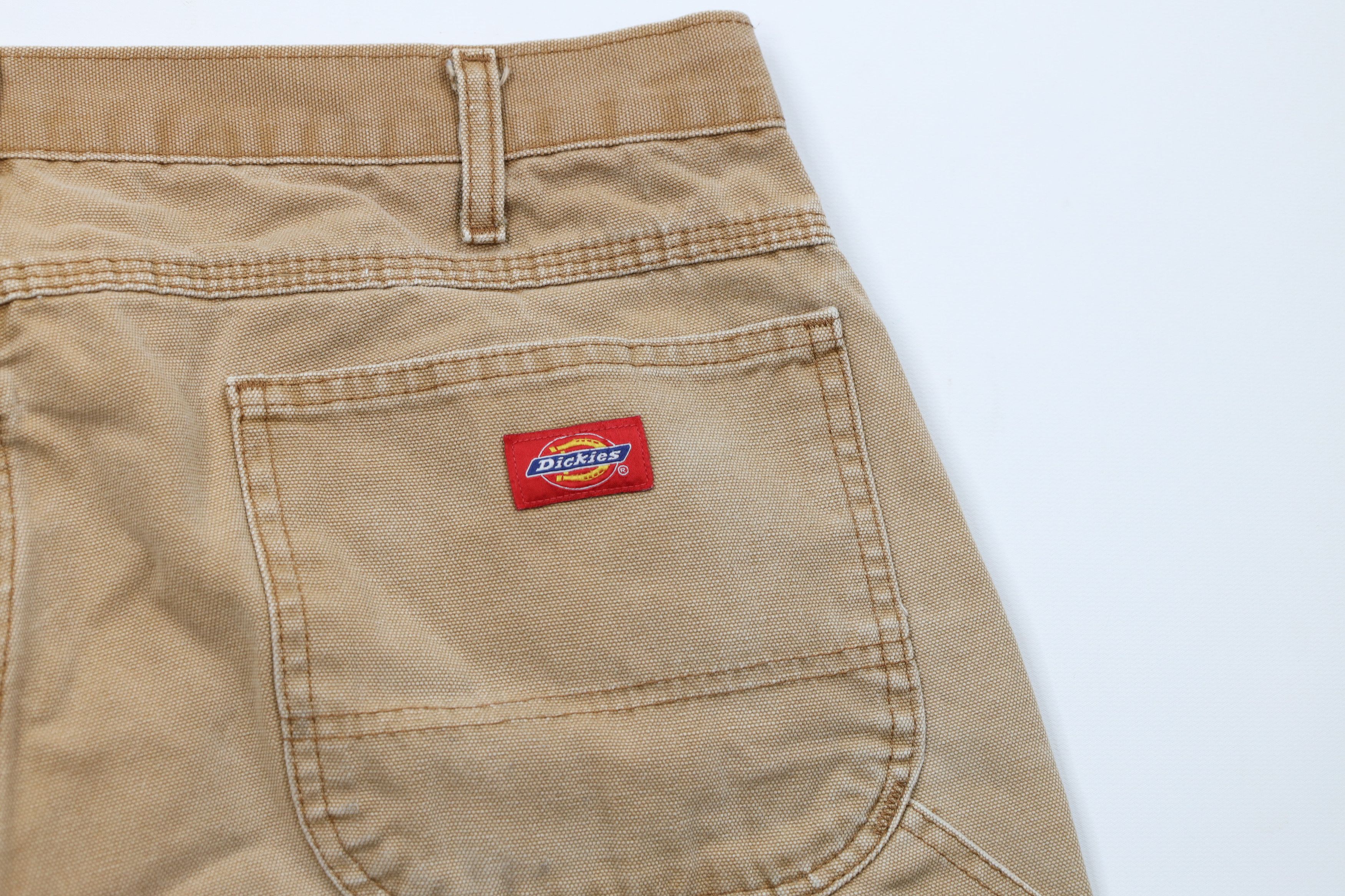 Dickies Vintage 90s Y2K Dickies Dungaree Workwear Shorts Brown Size US 36 / EU 52 - 11 Thumbnail