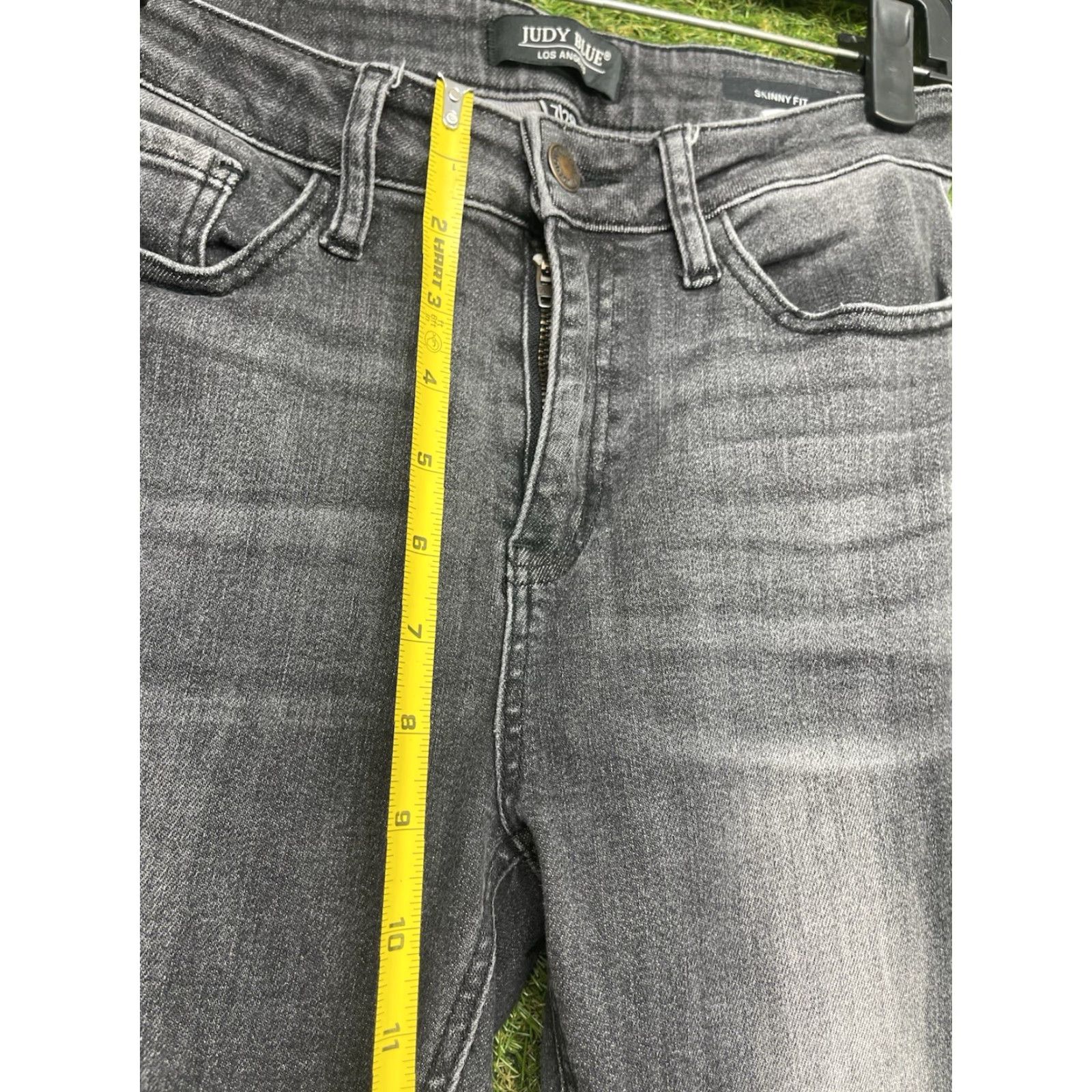 Vintage Judy Blue Jeans Womens 7/28 Black Skinny Fit Stretch Stone Wash Casual Slim y2k Jeans Size 28" / US 6 / IT 42 - 3 Thumbnail
