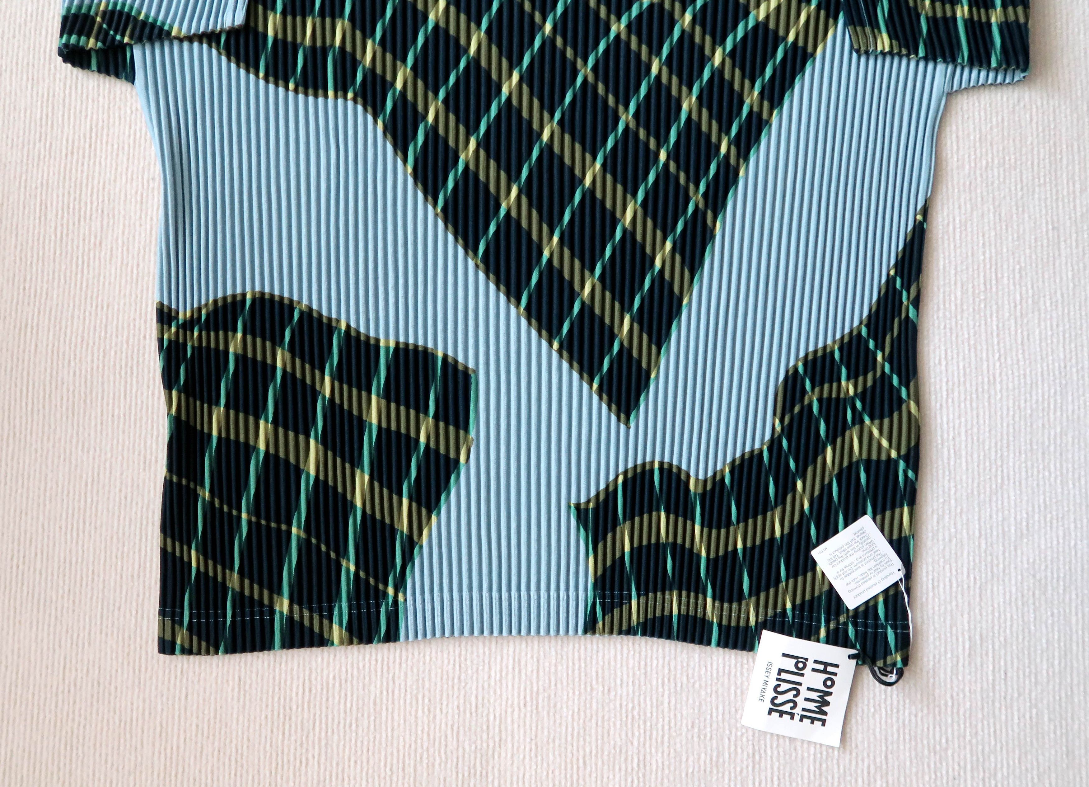 Homme Plisse Issey Miyake Homme Plisse Issey Miyake Windswept Plaid T-Shirt Size US L / EU 52-54 / 3 - 6 Thumbnail