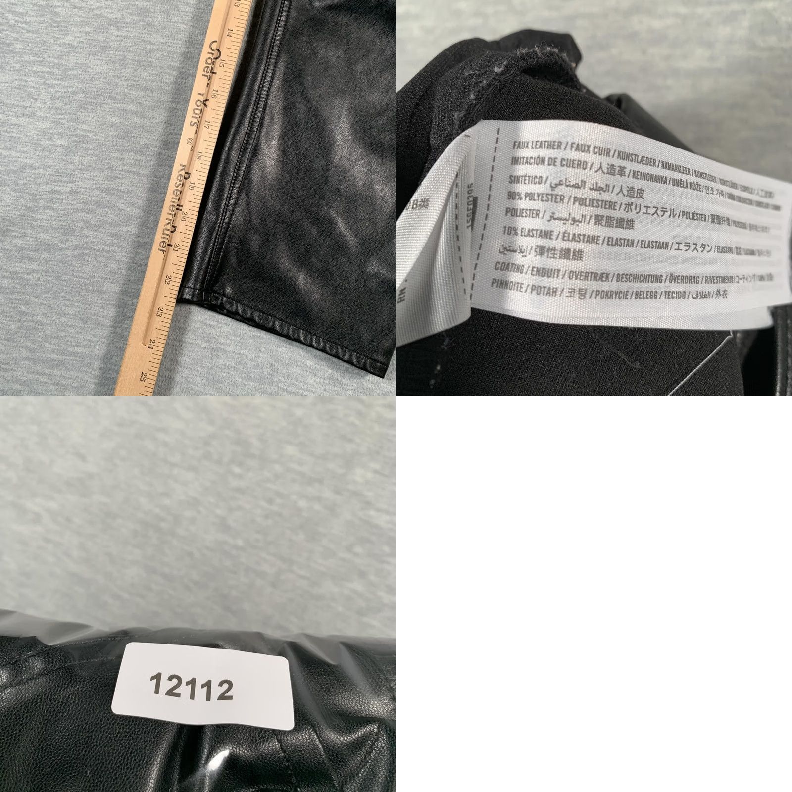 Abercrombie & Fitch VINTAGE Abercrombie & Fitch Pants Womens 6 Short Black Faux Leather Straight High Rise AnkLe 28 Inseam 28 Mens? Size 28" / US 6 / IT 42 - 8 Thumbnail