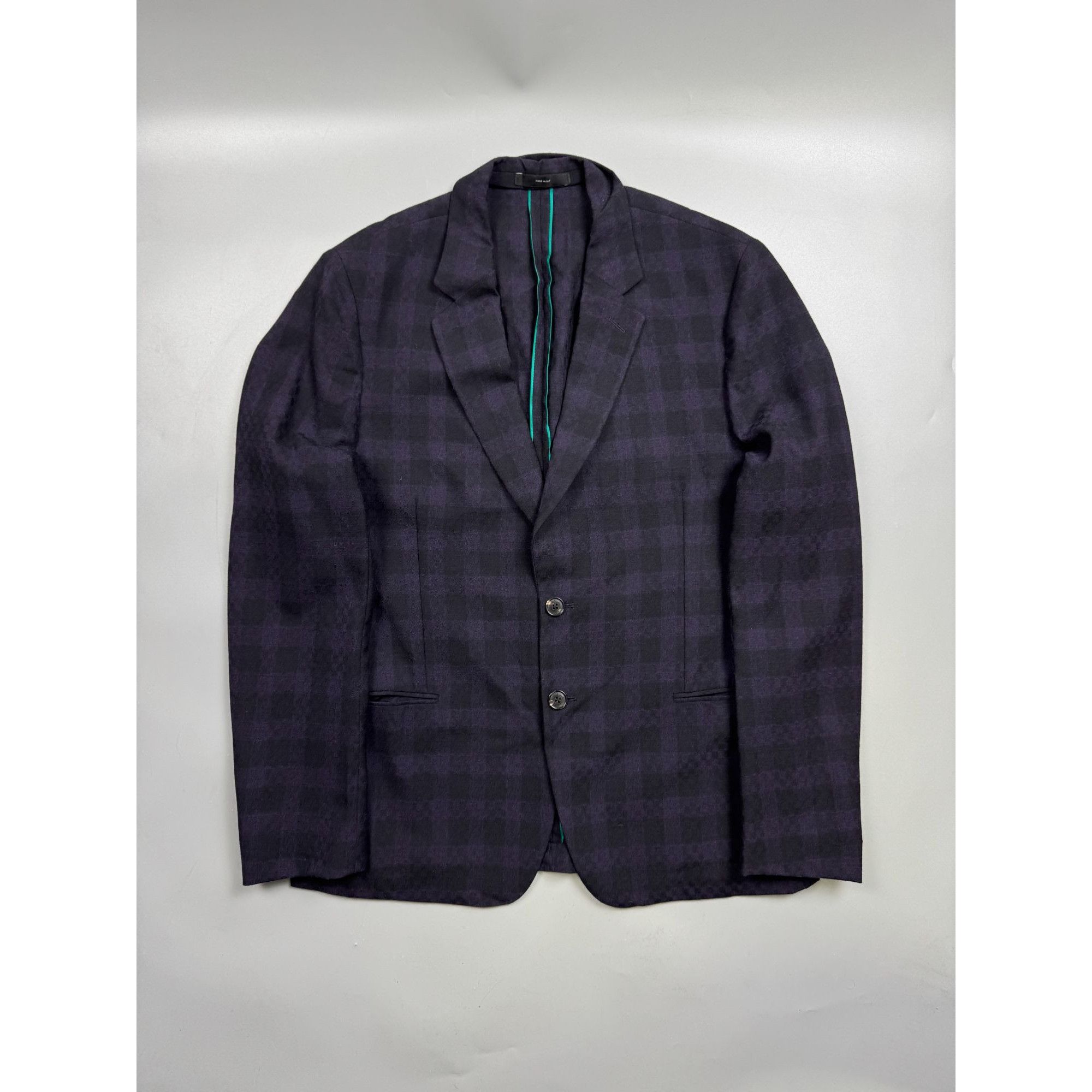 Paul Smith Paul & Smith Checkered Two Button Wool Blazer (Y1261) Size 42R - 1 Thumbnail