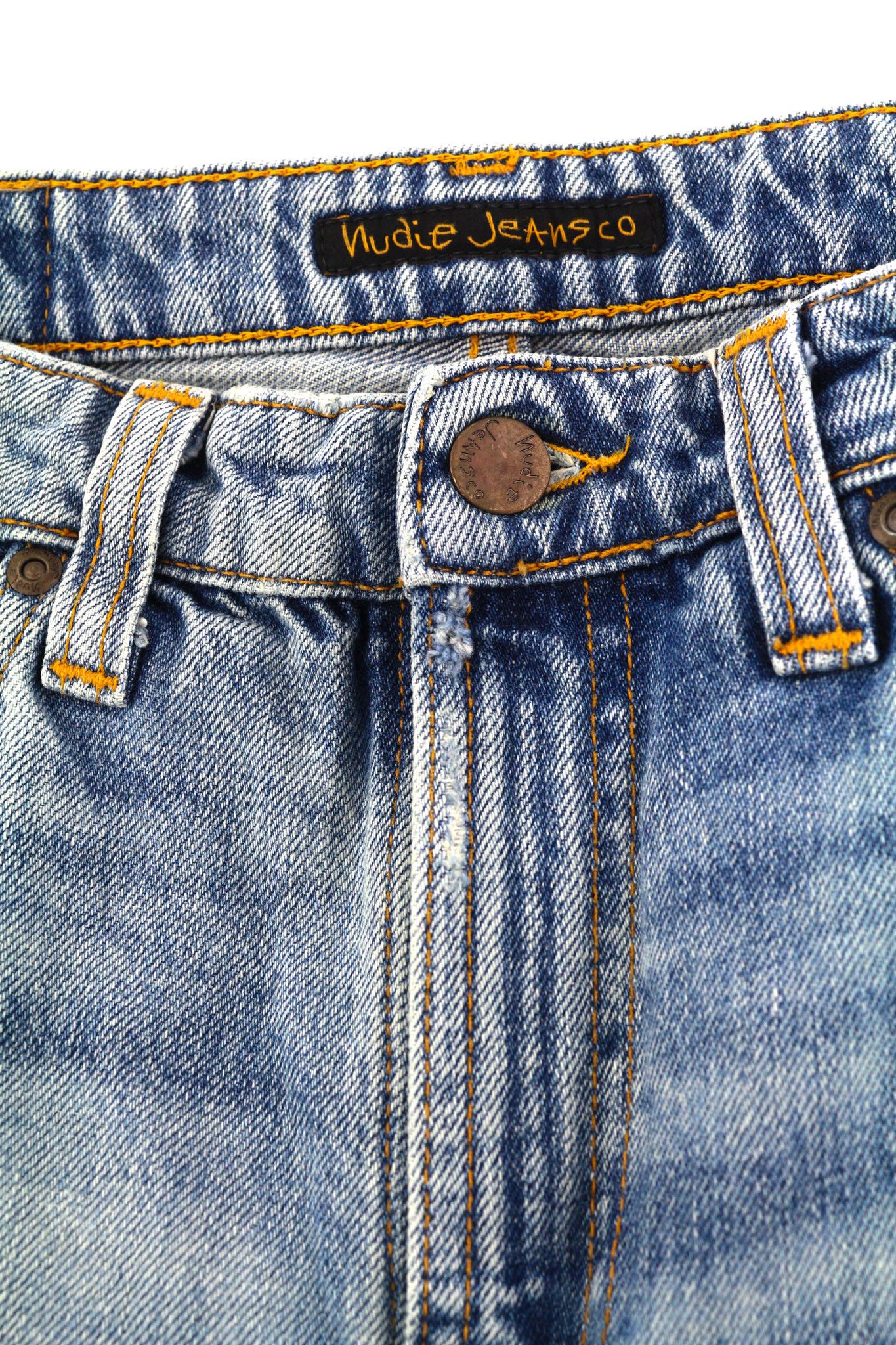 Nudie Jeans BREEZY BRITT W28/L32 Washed Blue Denim Jeans 82672 Size US 28 / EU 44 - 8 Thumbnail