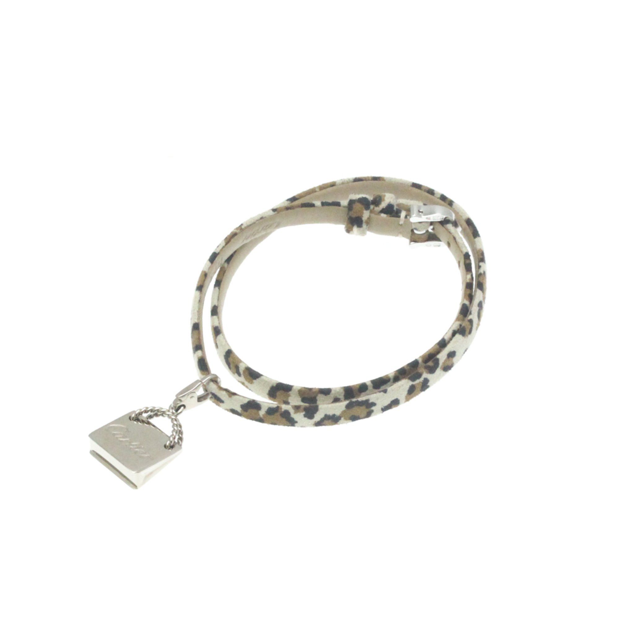 image of Cartier Shopper Motif Charm Bracelet Leather,white Gold (18K) No Stone Charm Bracelet Silver, Women