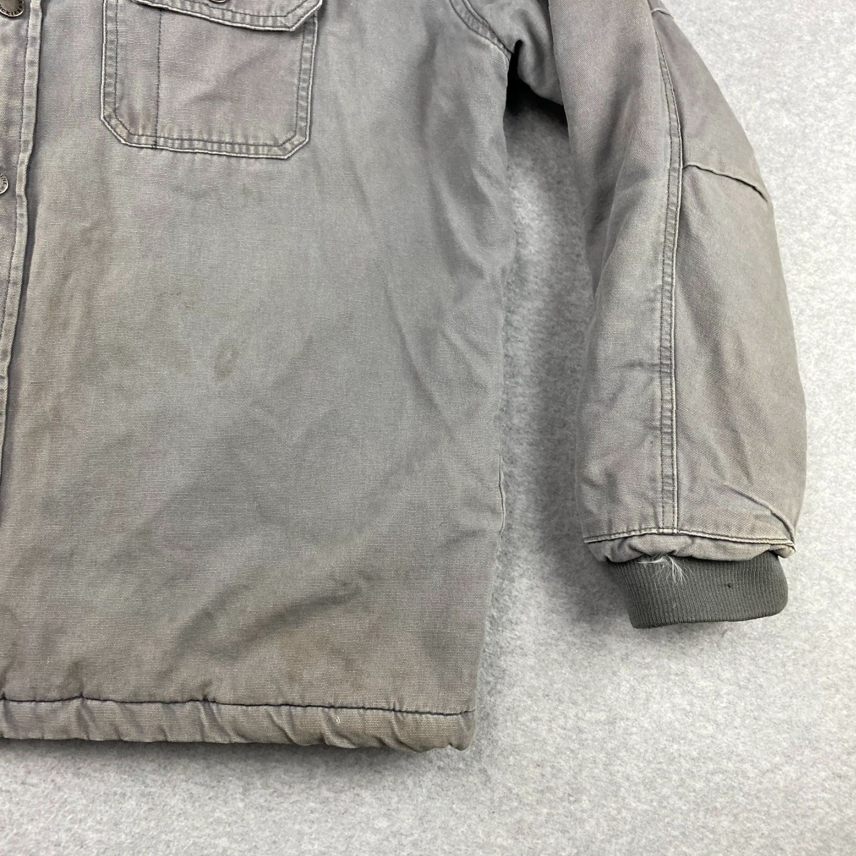 Dickies Dickies Work Jacket Mens 3XL Gray Full Zip Lined Quilted Heavy Size US XXL / EU 58 / 5 - 5 Thumbnail