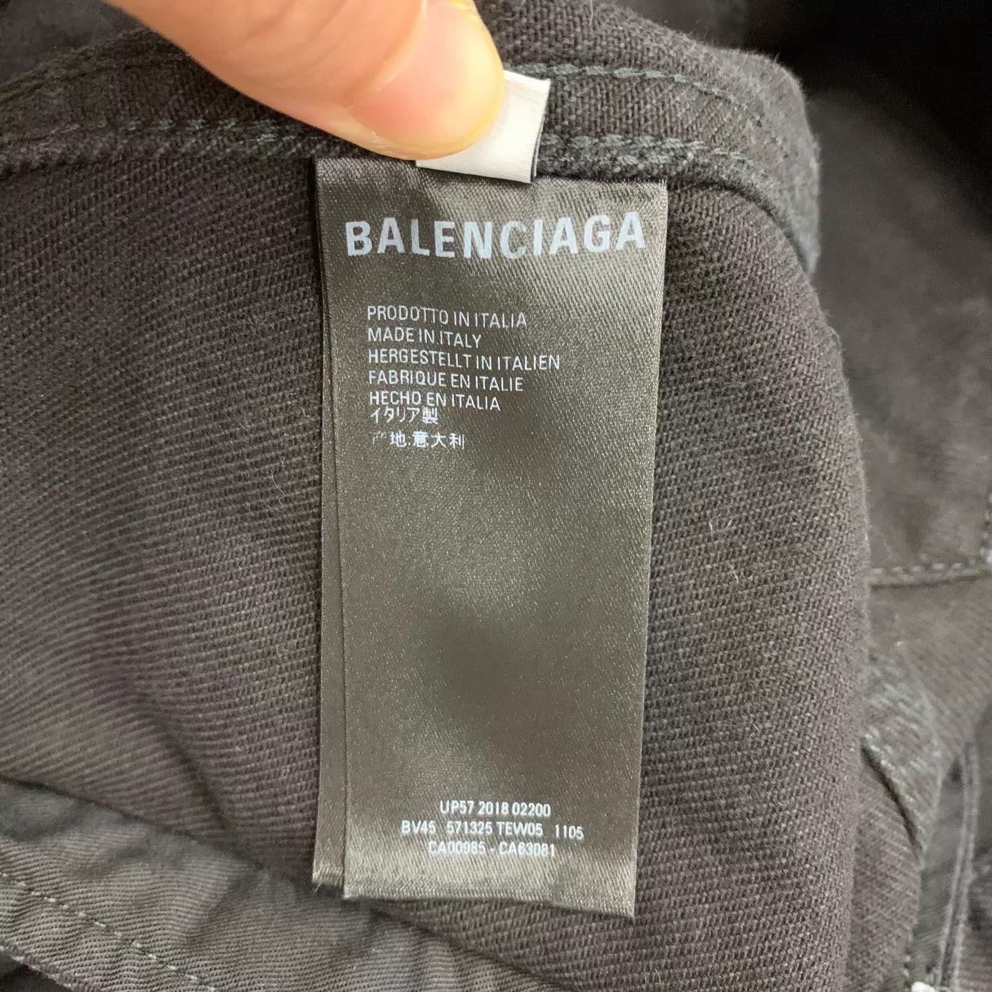 Balenciaga Balenciaga Black Embroidered Logo Denim Jkt 48 New w/ Tags Size 48R - 6 Thumbnail