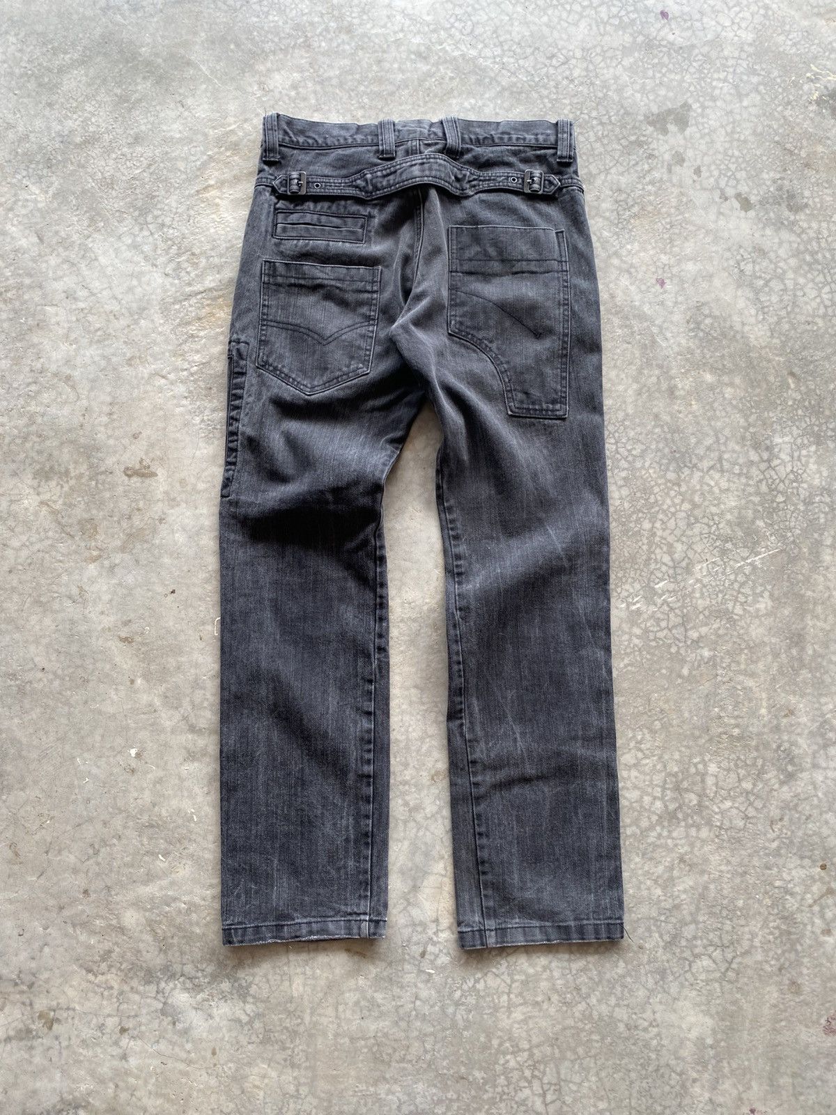 291295=Homme 291295: Homme 6 Pocket buckle back denim Size US 34 / EU 50 - 6 Thumbnail