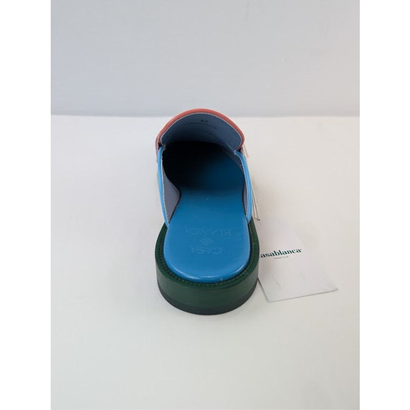 Casablanca o1rshd1 Leather Memphis Mule Slipper Sandal in Mint / Yellow Size US 11 / EU 44 - 16 Thumbnail
