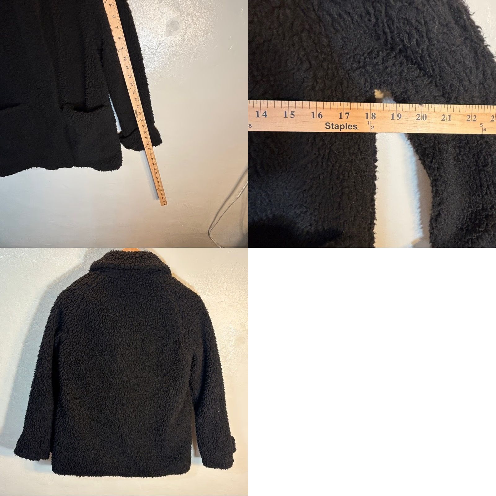 Vintage CoffeeShop New York Jacket Women XS Black Teddy Coat Faux Fur Size XS / US 0-2 / IT 36-38 - 8 Thumbnail