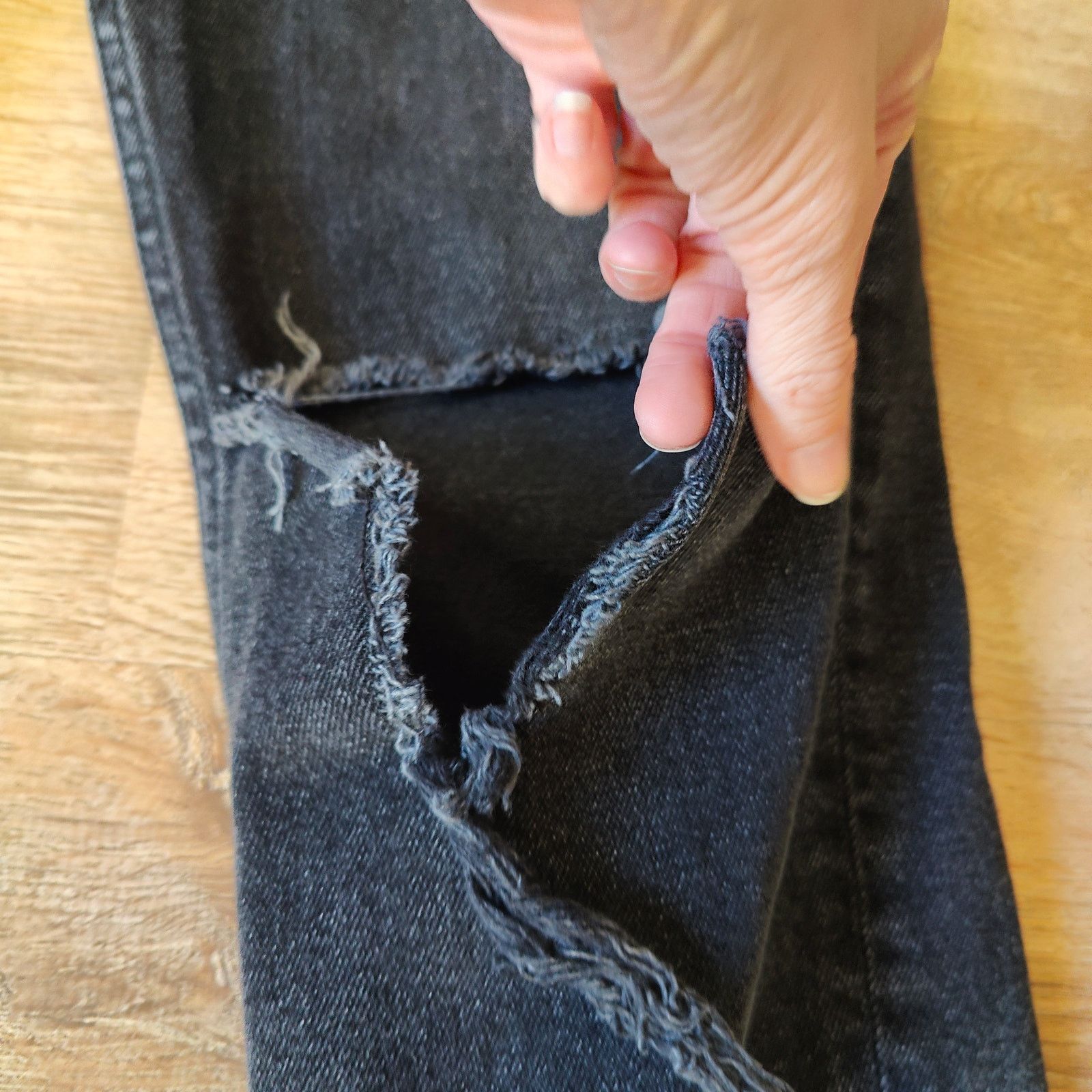 RE/DONE Re/Done Originals 70s Straight Jeans Womens 25 Washed Noir Size 25" / US 0 / IT 36 - 6 Thumbnail