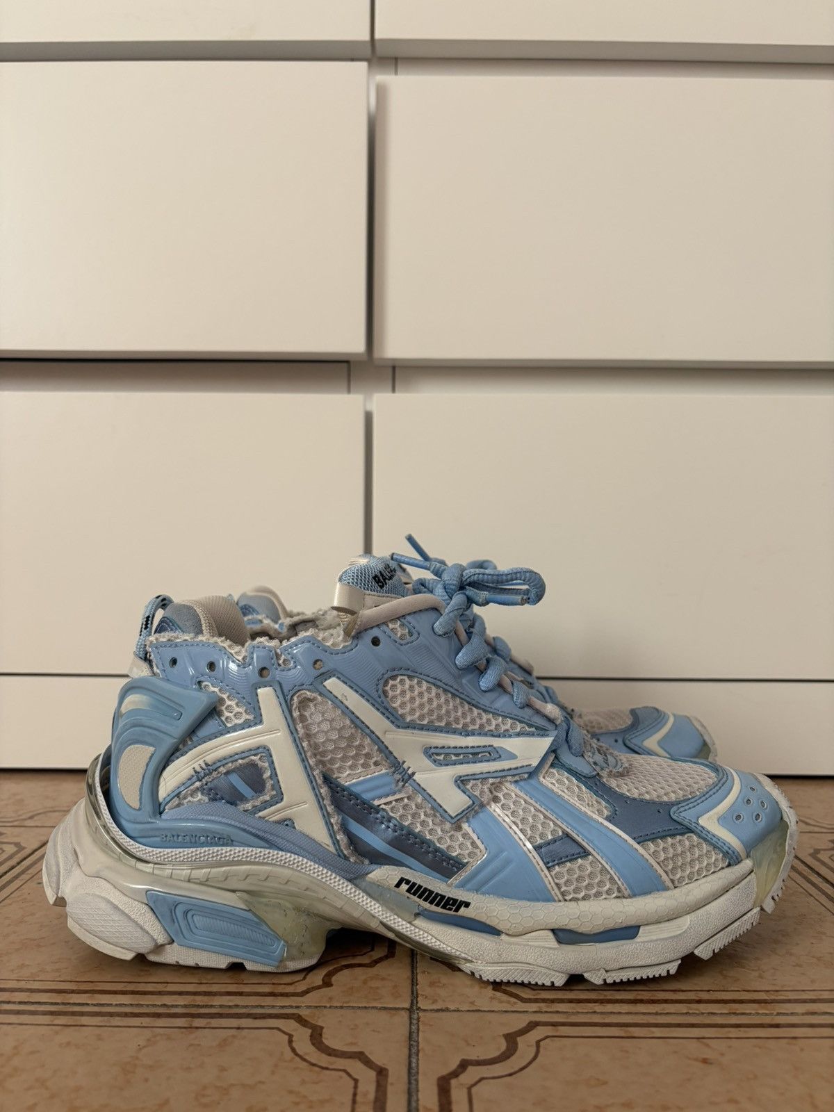 Balenciaga Balenciaga Runner (blue-white) Size US 8 / EU 41 - 1 Thumbnail