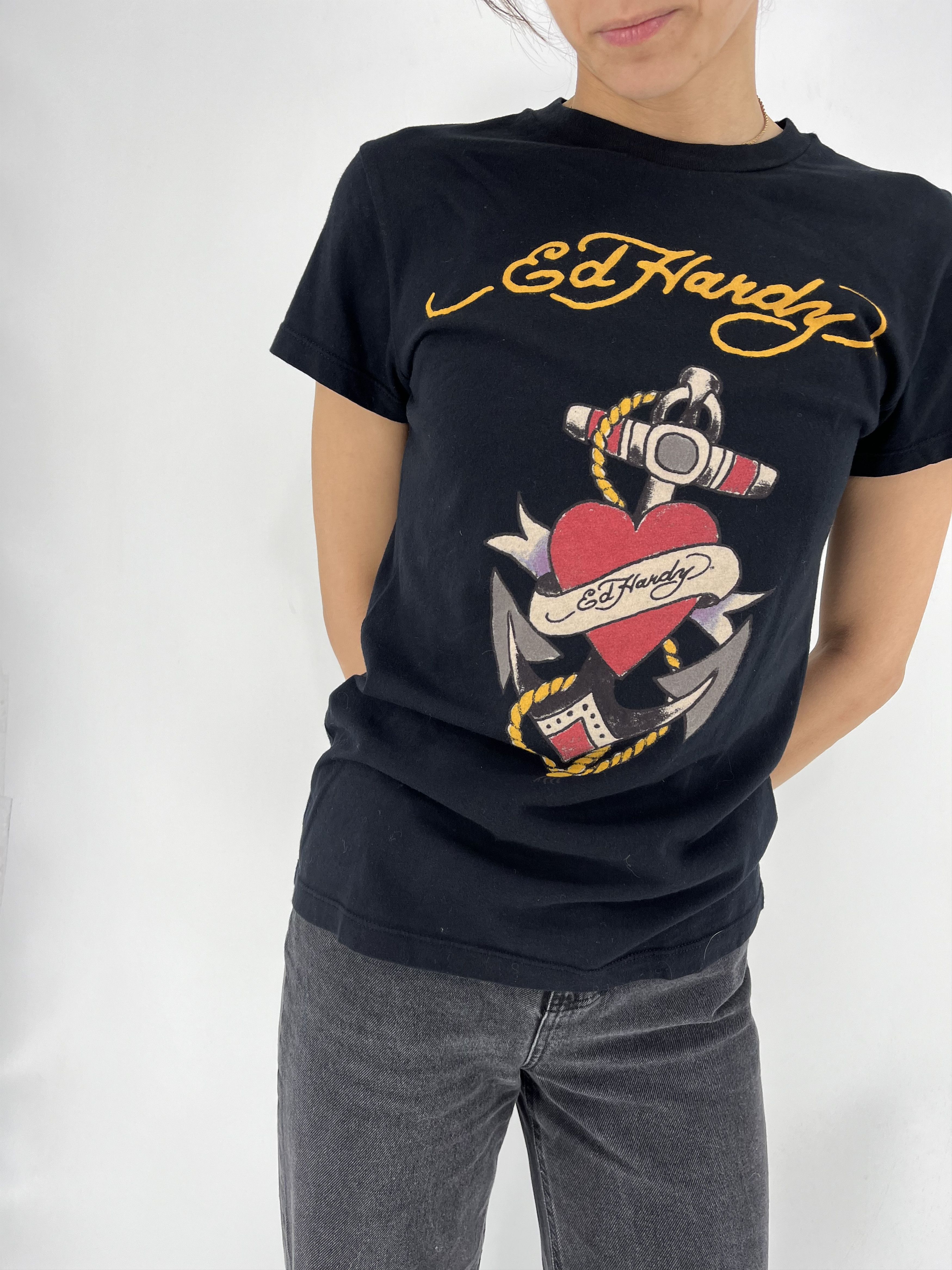 Christian Audigier Vintage Y2K Christian Audigier Women’s Rhinestones T-Shirt Size M / US 6-8 / IT 42-44 - 5 Thumbnail