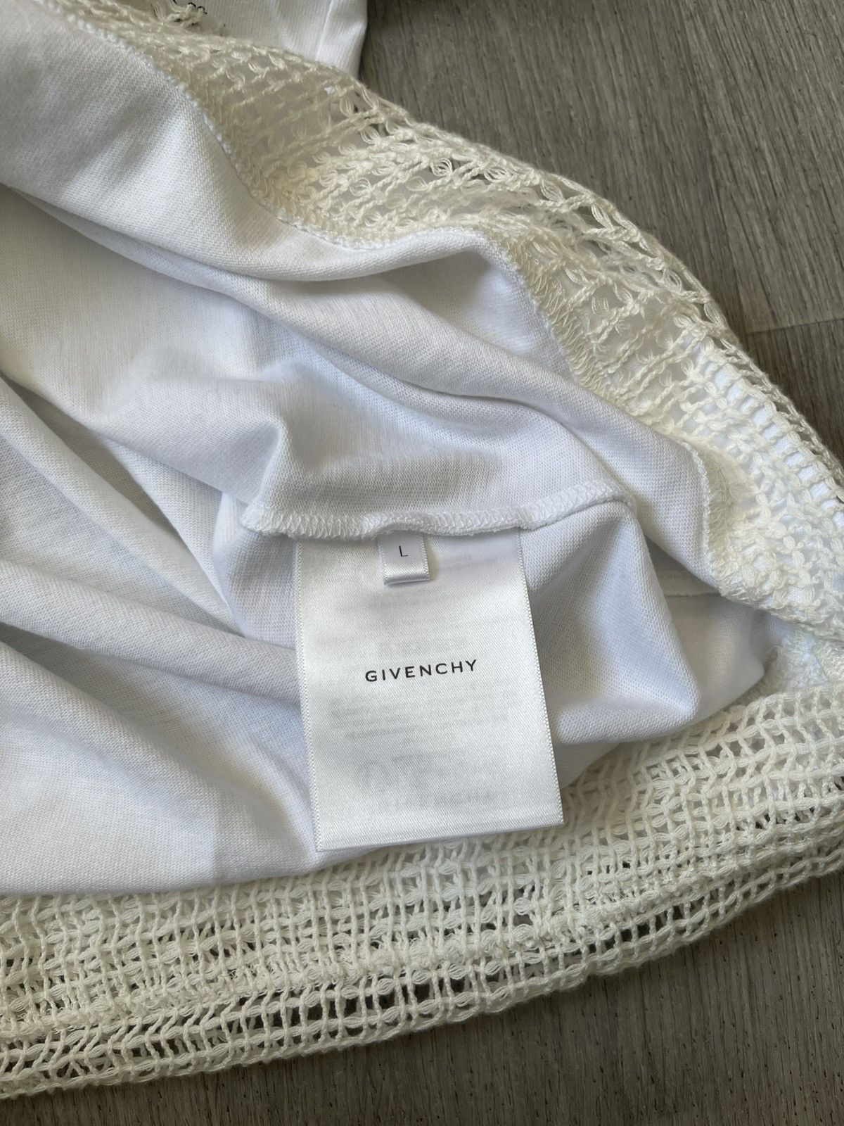 Givenchy Givenchy white Multi-layer t-shirt with flames Size US L / EU 52-54 / 3 - 6 Thumbnail