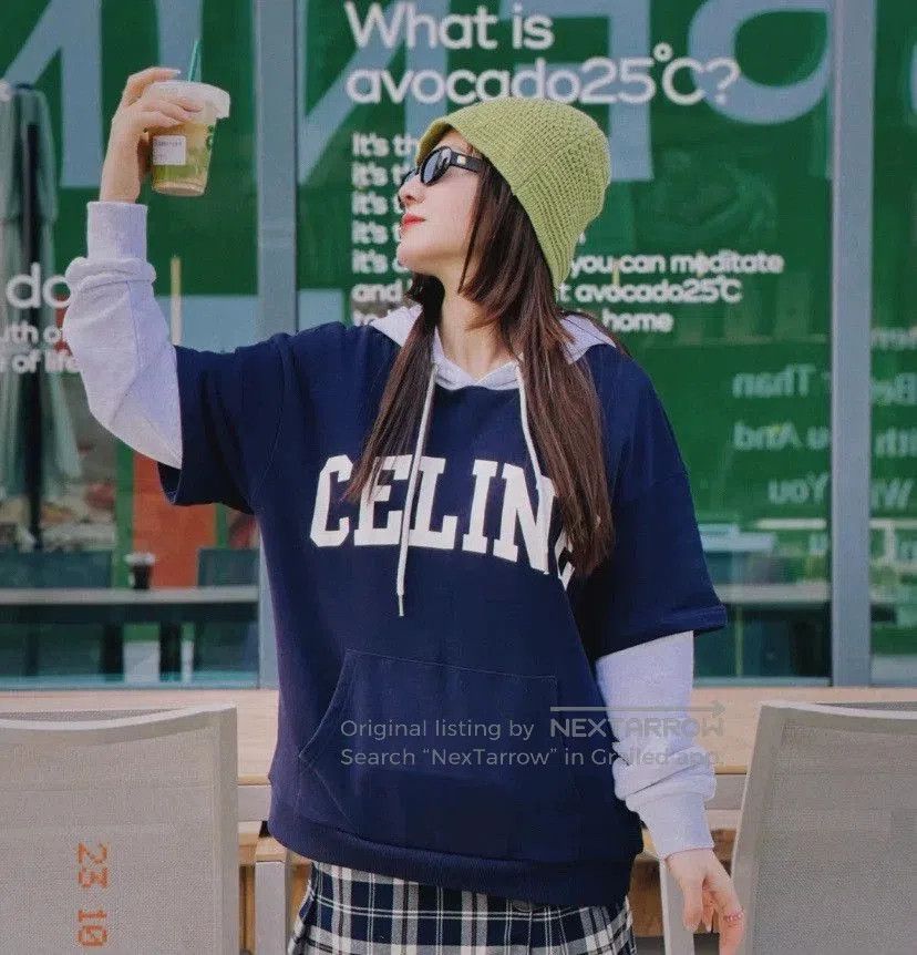 Celine celine hooded sweatshirt with layered design. Size XS / US 0-2 / IT 36-38 - 5 Thumbnail