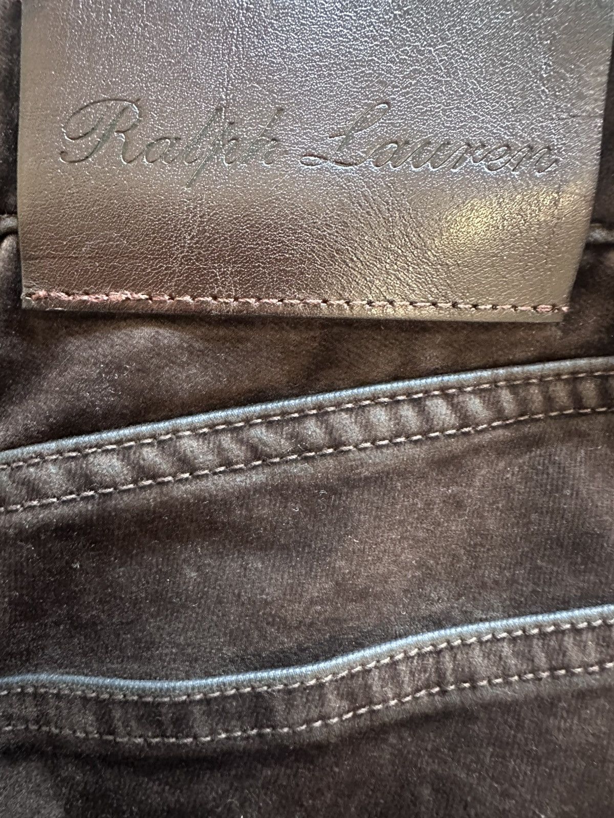 Ralph Lauren Purple Label Slim fit brown velvet purple label pants Size US 32 / EU 48 - 9 Thumbnail