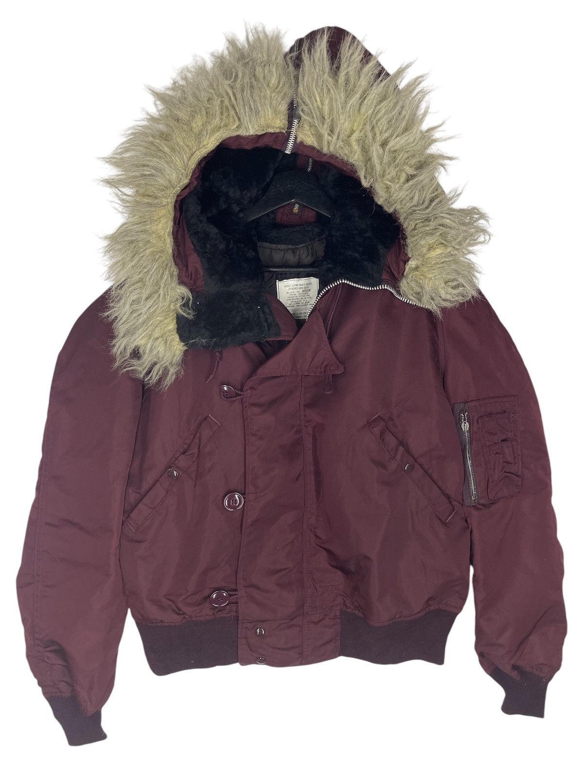 Alpha Industries 🔥VINTAGE ALPHA INDUSTRIES ATTACHED ZIP HOOD N-2B FLY BOMBERS Size US M / EU 48-50 / 2 - 1 Thumbnail
