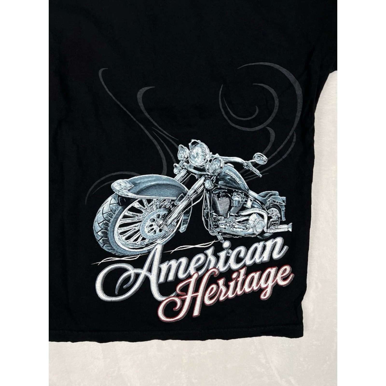 Vintage American Heritage T-Shirt XL Black Biker Motorcycle Eagle “The Night Riders” 90s USA Men Size US XL / EU 56 / 4 - 4 Thumbnail