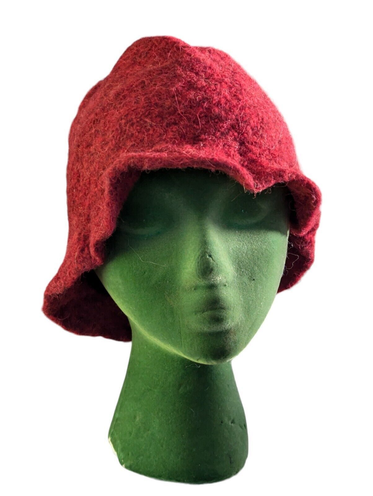Other Womens Wool Felt Hat Red Black Floppy Gilligan Reversible Size ONE SIZE - 5 Thumbnail