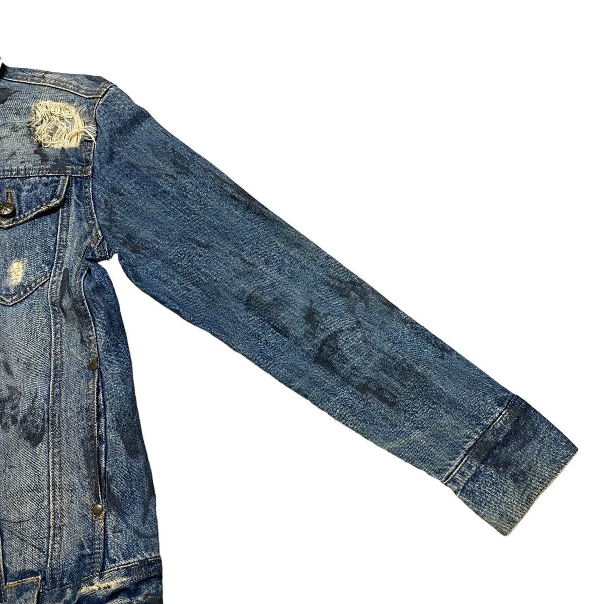 Le Grande Bleu (L.G.B.) MIDAS Machiavel Coated Distressed Denim Jacket Size US S / EU 44-46 / 1 - 7 Thumbnail